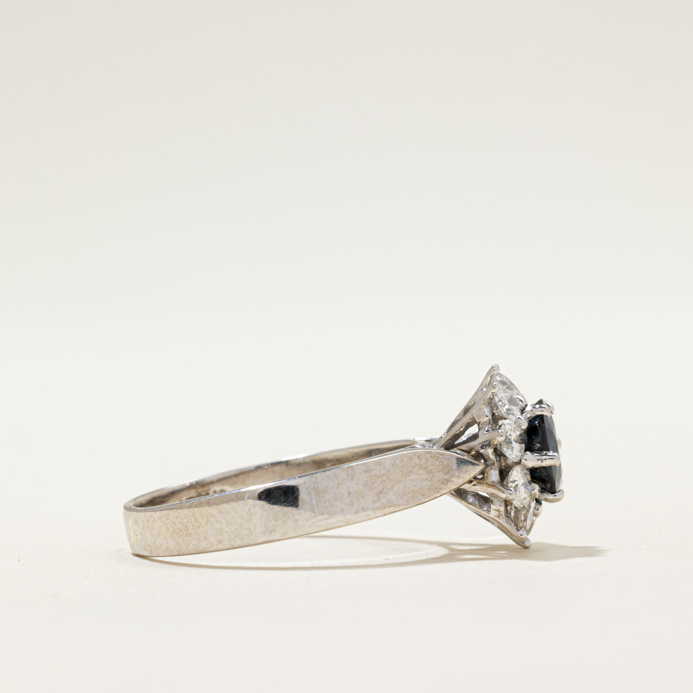 Sapphire & Diamond Petal Ring | 1.37ct, 0.70ctw | SZ 9.25