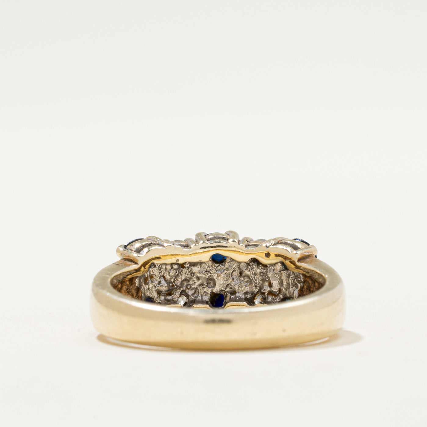 Multi Column Sapphire & Diamond Ring | 1.11ctw, 0.19ctw | SZ 6.75
