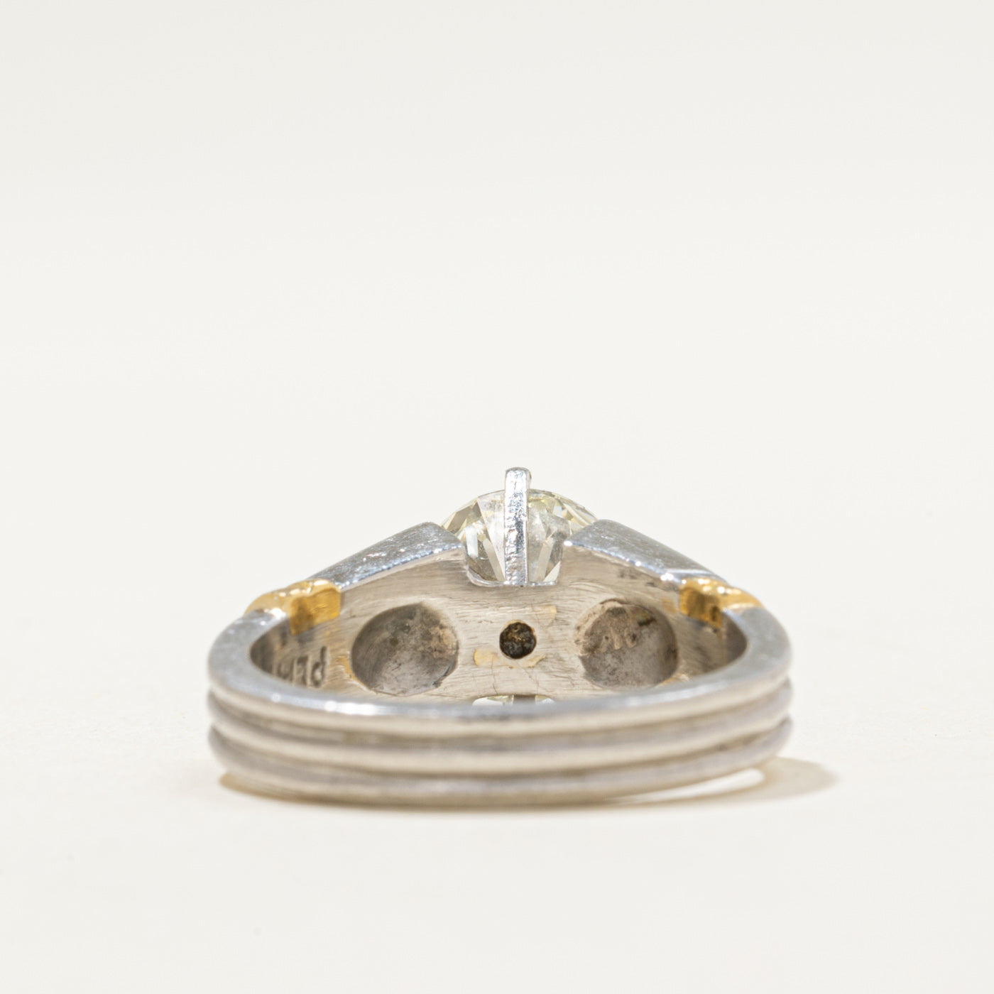 Bague de fiançailles solitaire en diamant | 1,55 ct VVS2 J/K | Taille 4