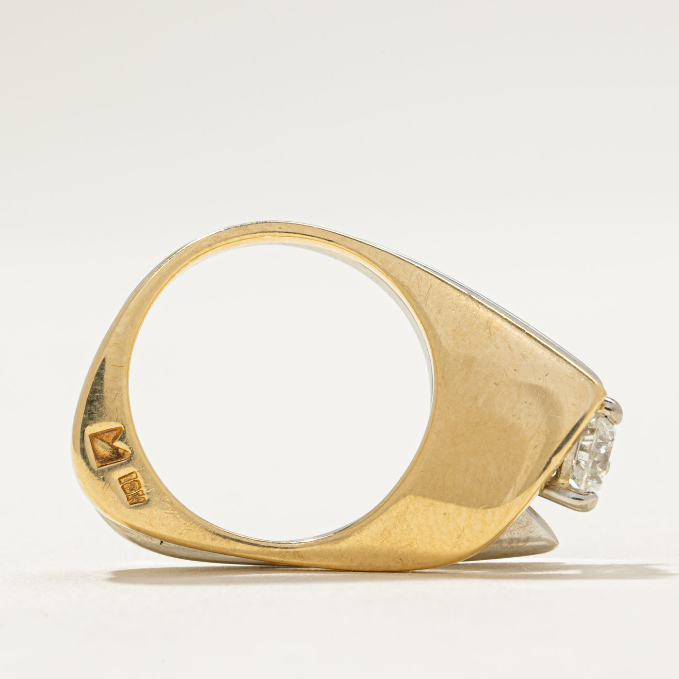 Two Tone Gold Diamond Abstract Ring | 0.47ct | SZ 4.5