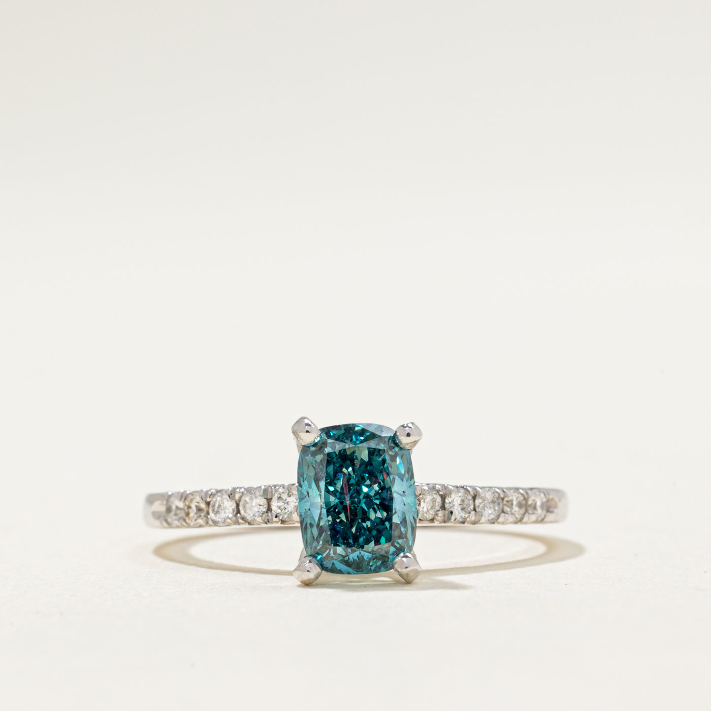 Gray Blue Diamond Engagement Ring | 1.26ctw | SZ 6.5