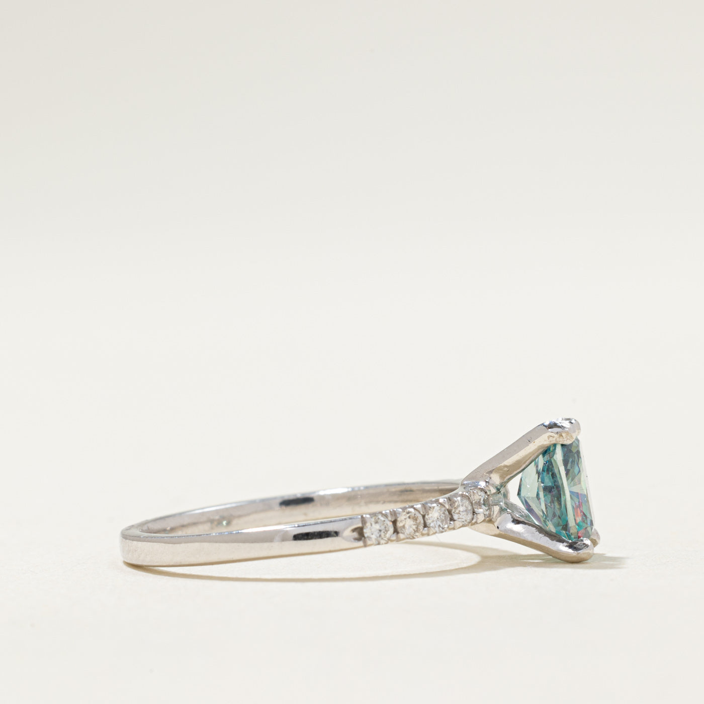 Gray Blue Diamond Engagement Ring | 1.26ctw | SZ 6.5