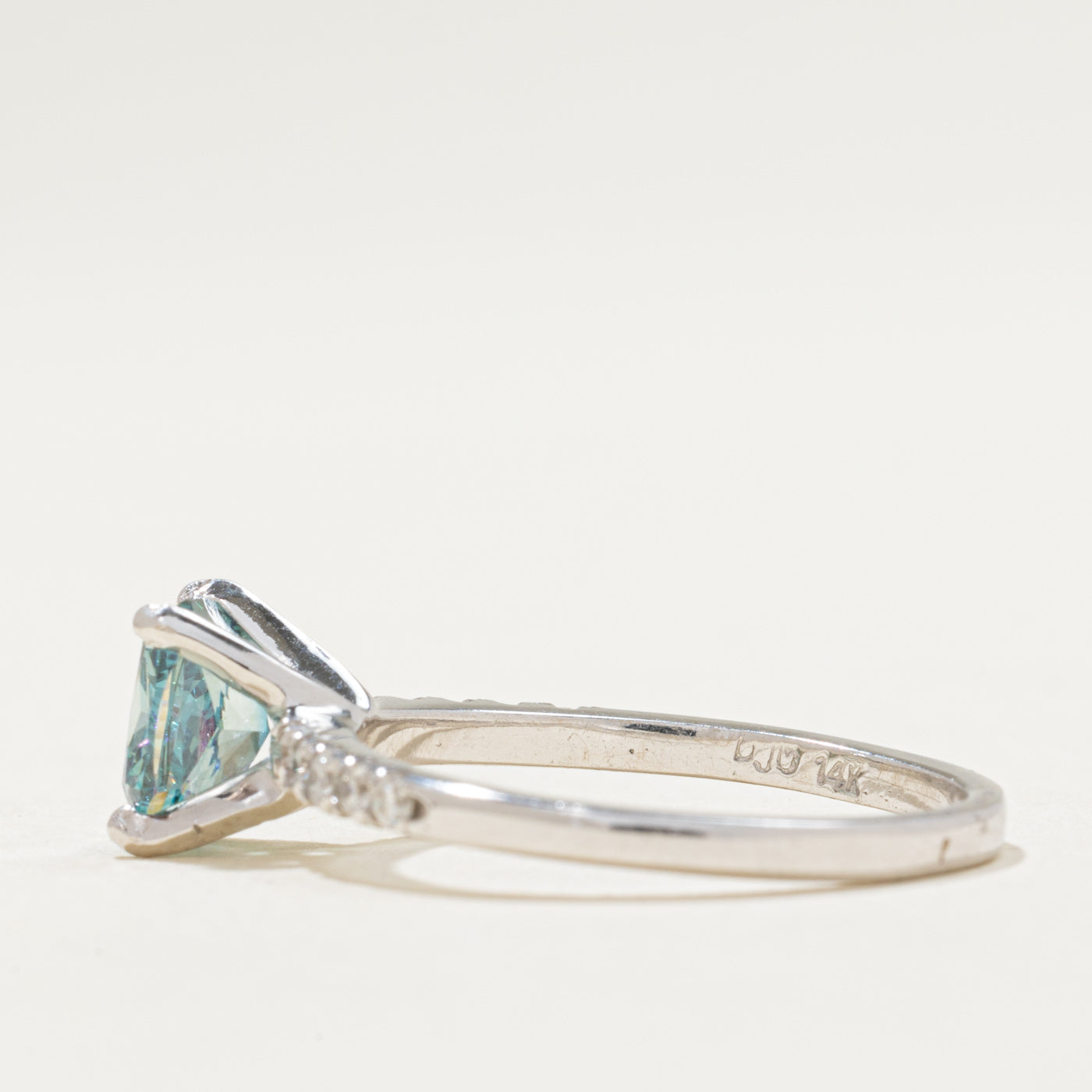 Gray Blue Diamond Engagement Ring | 1.26ctw | SZ 6.5