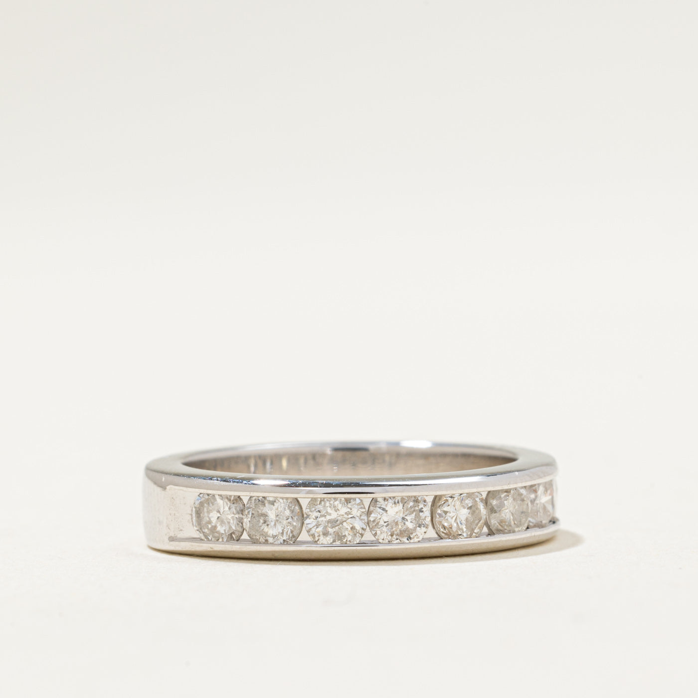 Channel Set Diamond Semi Eternity Band | 0.90ctw | SZ 6