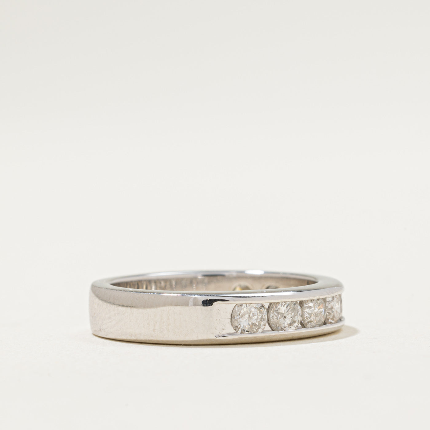 Channel Set Diamond Semi Eternity Band | 0.90ctw | SZ 6