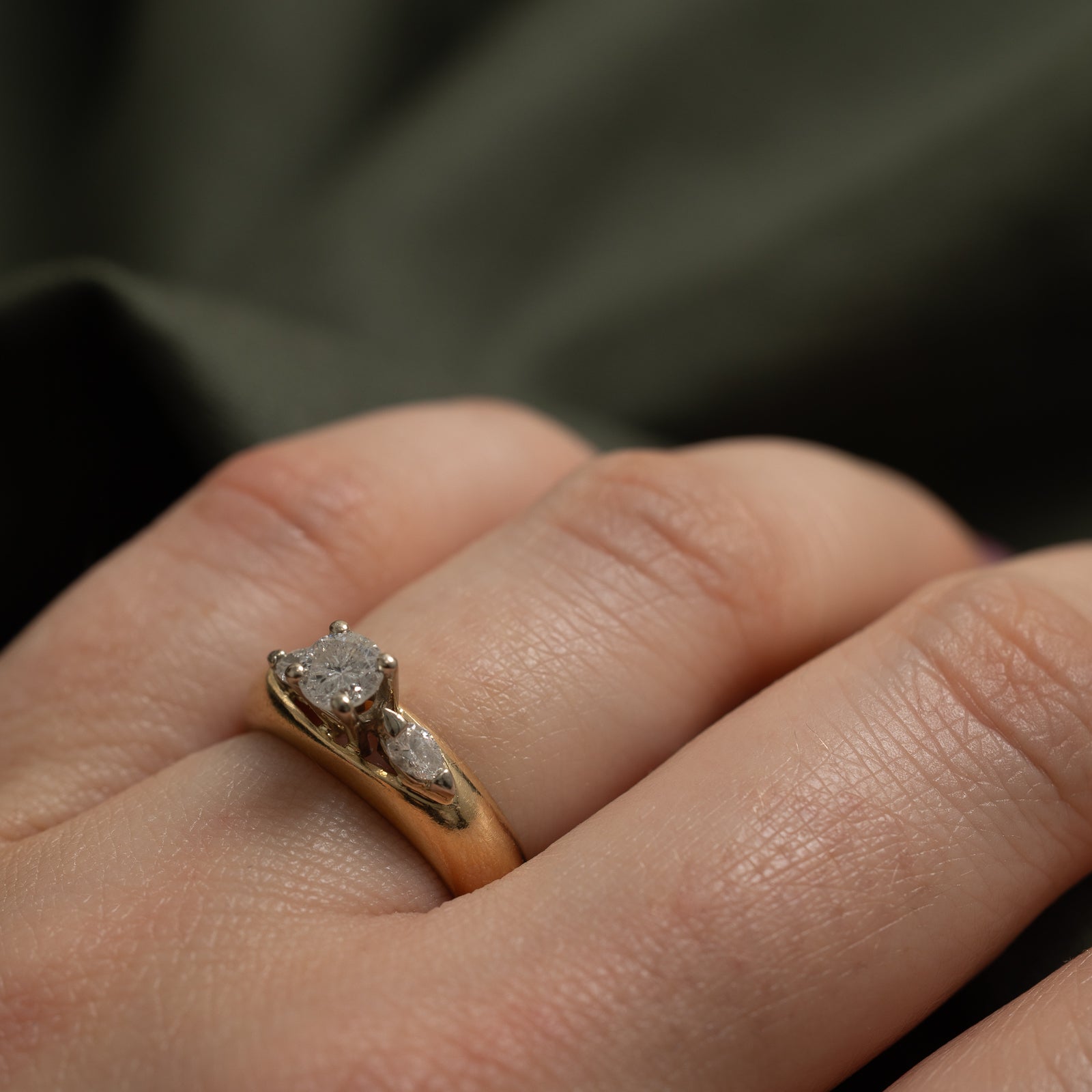 High Set Diamond Engagement Ring | 0.58ctw | SZ 5.25