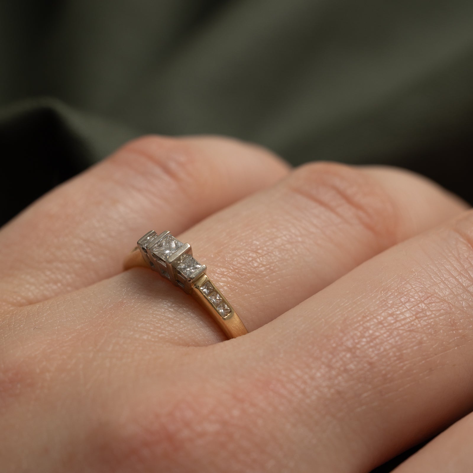 Princess Cut Diamond Petite Ring | 0.27ctw | SZ 6.75