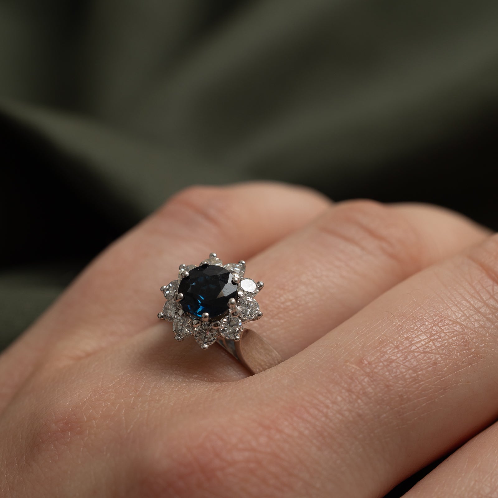 Sapphire & Diamond Petal Ring | 1.37ct, 0.70ctw | SZ 9.25