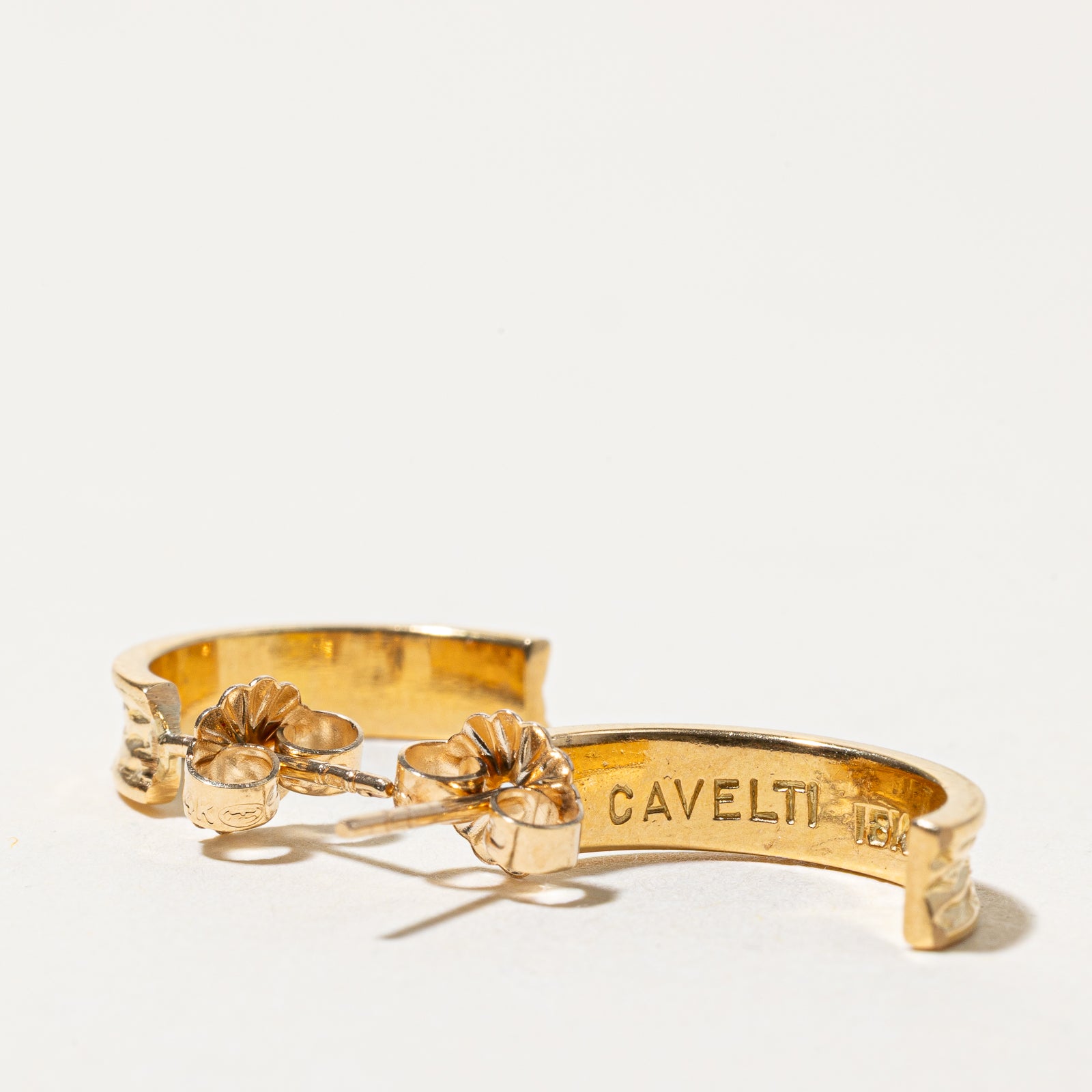 'Cavelti' Textured Half Hoop Earrings