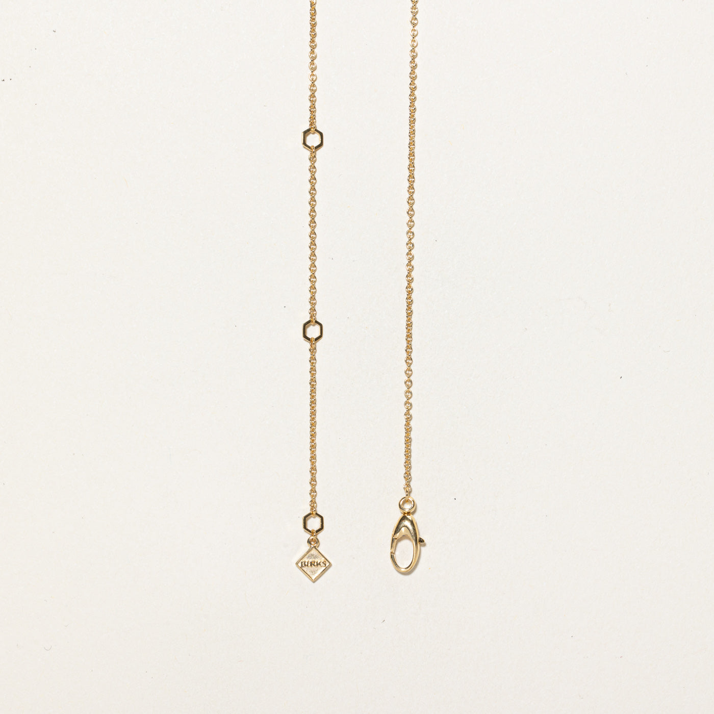 'Birks' Hexagon Blue Topaz Pendant Necklace | 1.50ct | 18"