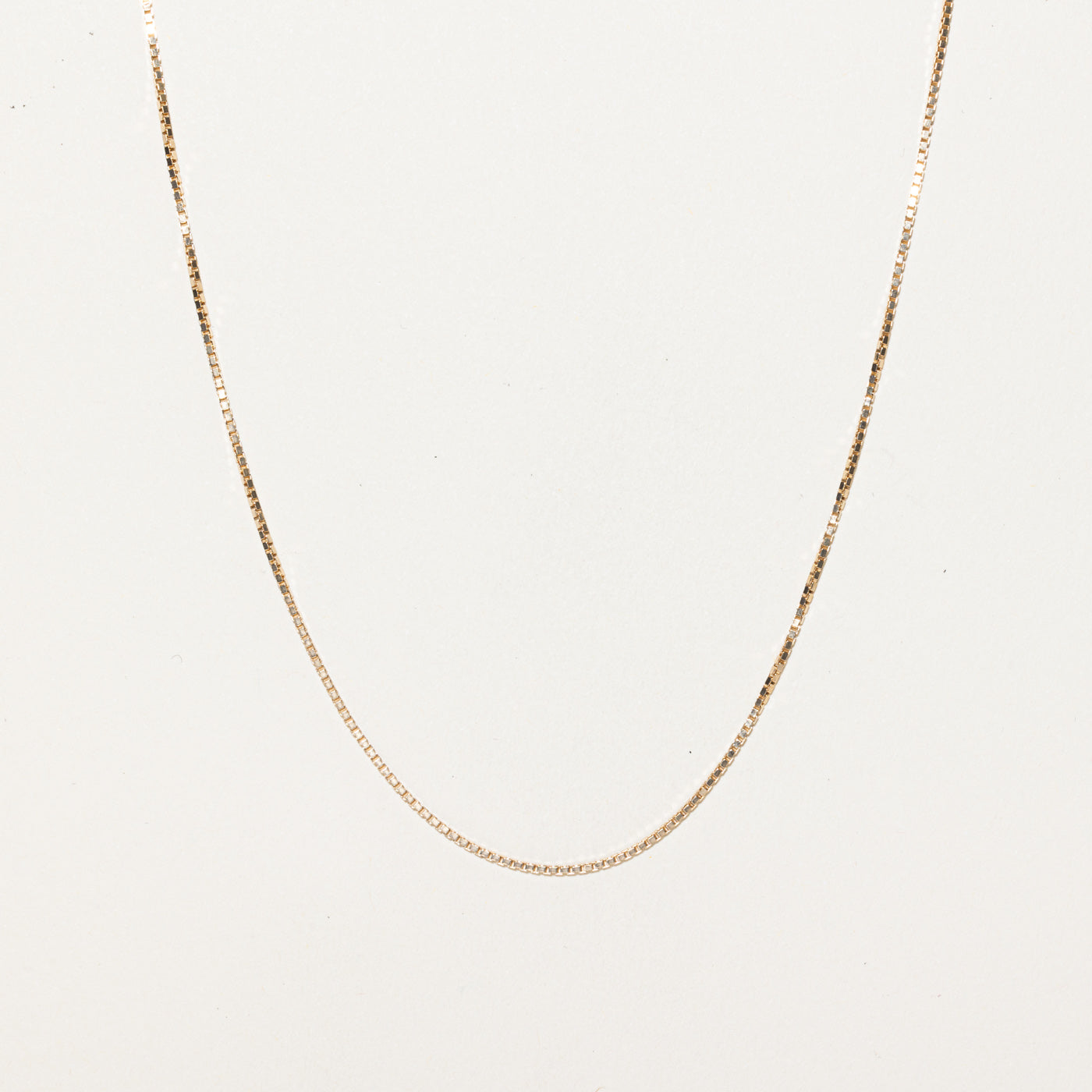 10K Yellow Gold Box Link Chain | 18"