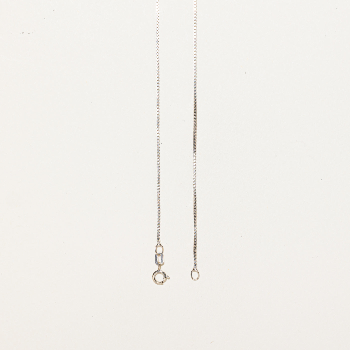 14K White Gold Box Link Chain | 20"