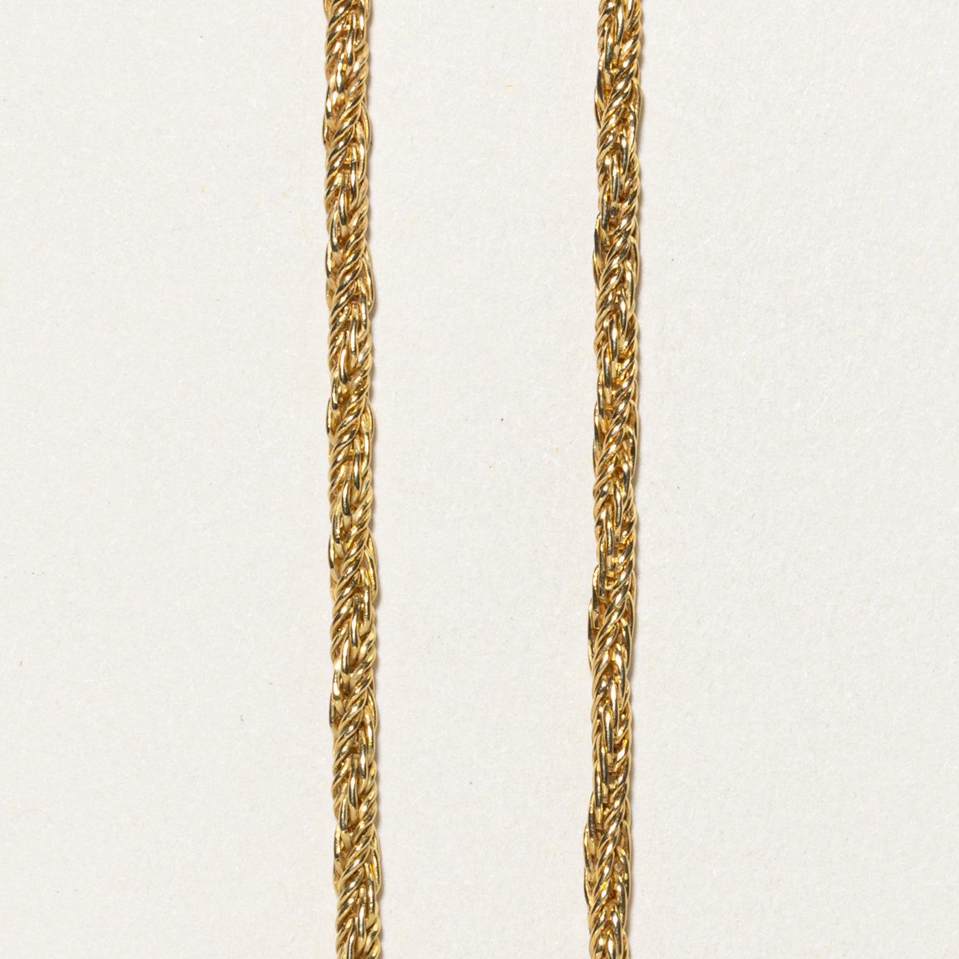 'Cavelti' 18K Yellow Gold Twisted Wheat Chain | 15"