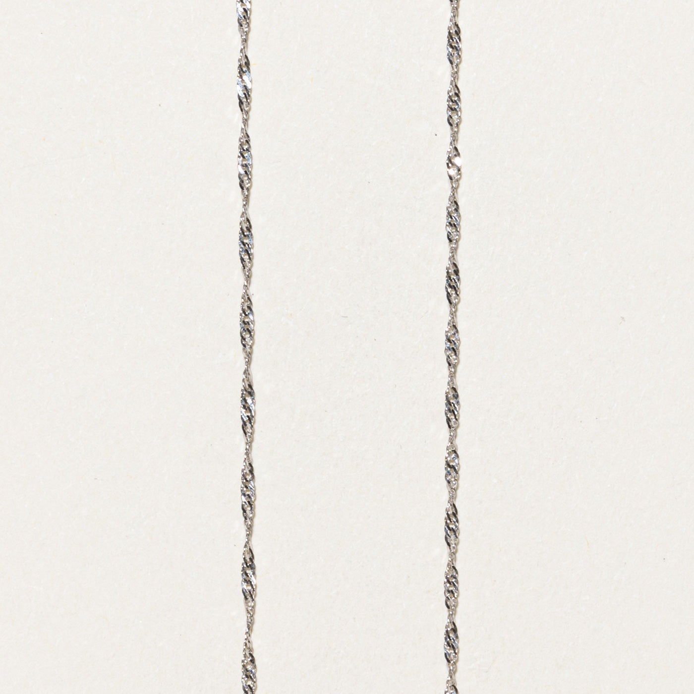 14K White Gold Singapore Chain | 19"