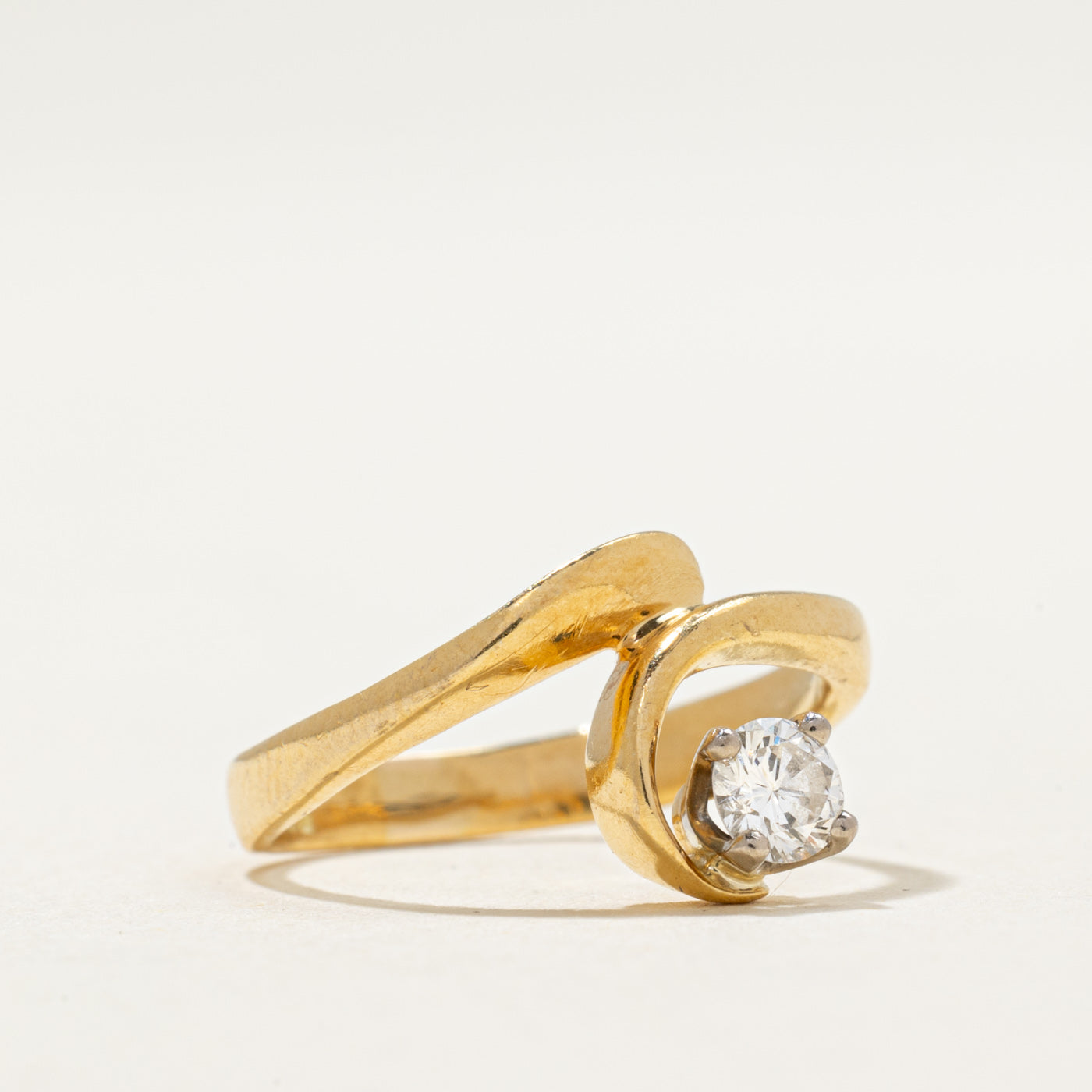 'Cavelti' Diamond Swirl Bypass Ring | 0.18ct | SZ 3.25