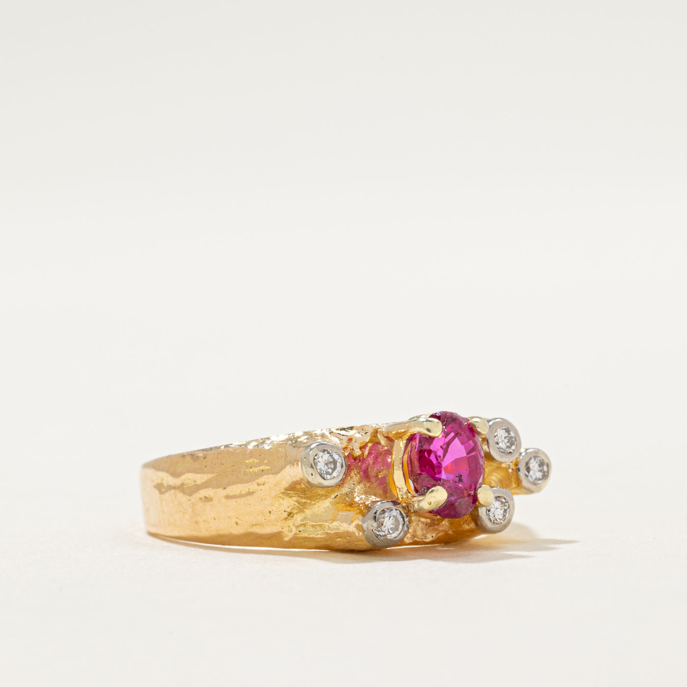 'Cavelti' Ruby & Diamond Ring | 0.90ct, 0.08ctw | SZ 8.5