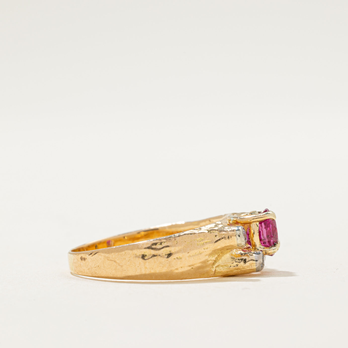'Cavelti' Ruby & Diamond Ring | 0.90ct, 0.08ctw | SZ 8.5