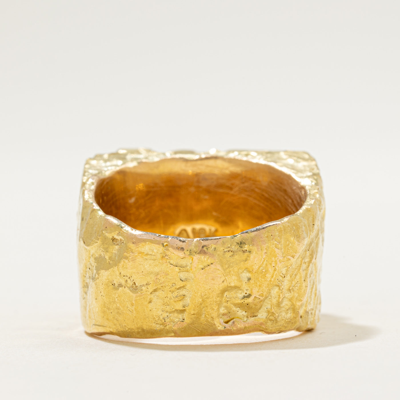 'Cavelti' 18k Yellow Gold Brick Ring | SZ 11