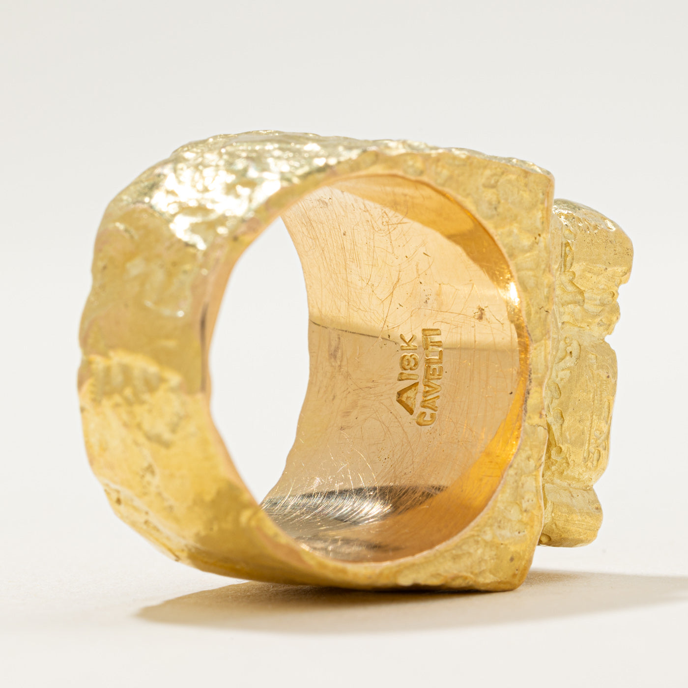 'Cavelti' 18k Yellow Gold Brick Ring | SZ 11