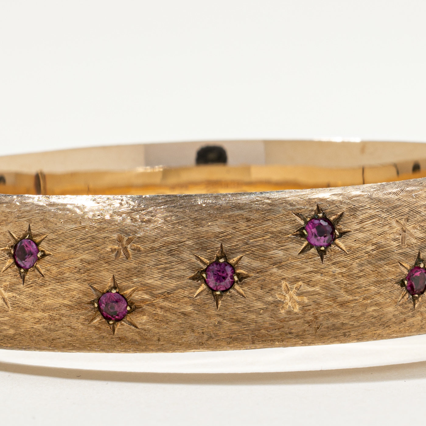 'Birks' Star Set Ruby Cuff Bracelet | 0.95ctw | 7"