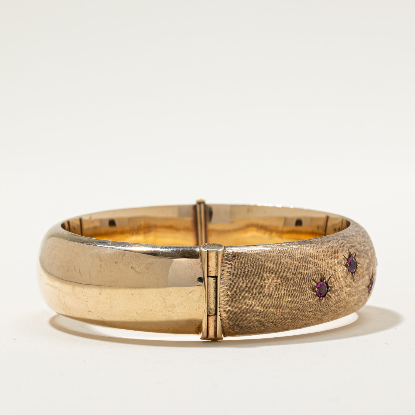 'Birks' Star Set Ruby Cuff Bracelet | 0.95ctw | 7"