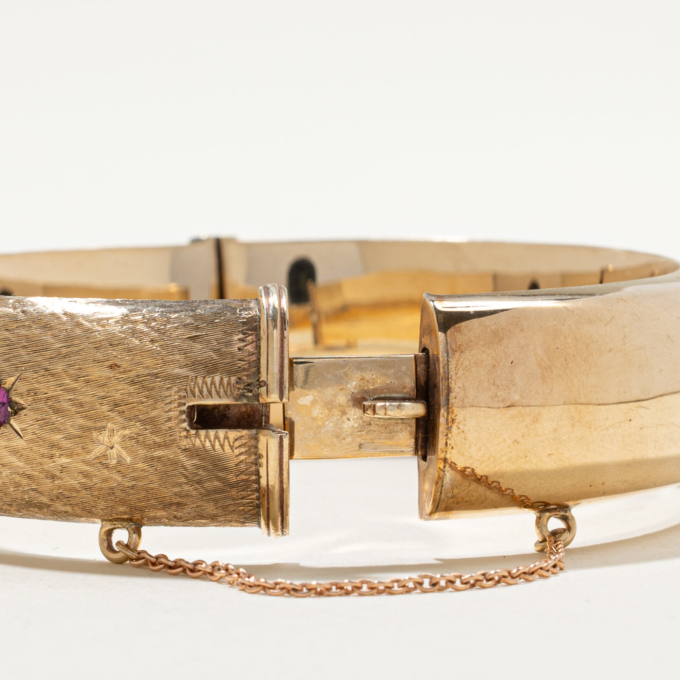 'Birks' Star Set Ruby Cuff Bracelet | 0.95ctw | 7"