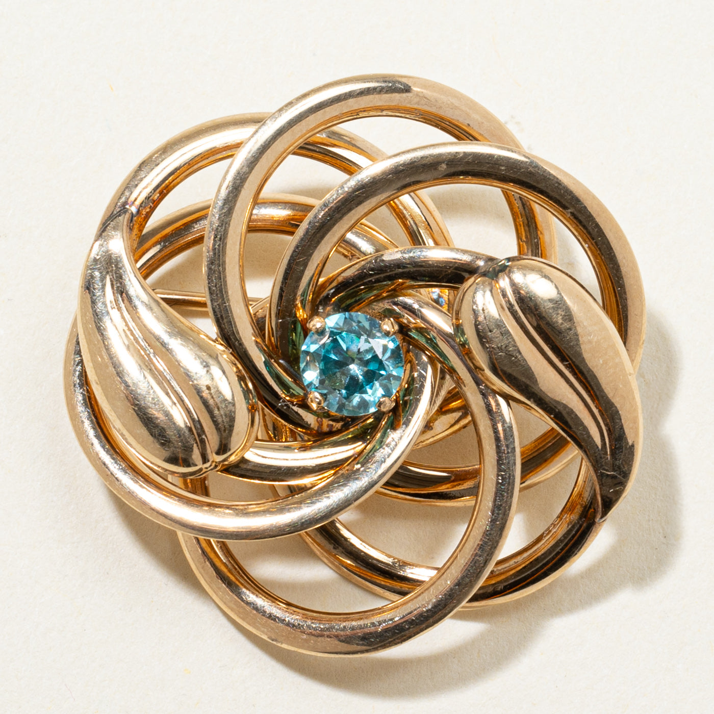 'Birks' Zircon Floral Brooch | 1.28ct