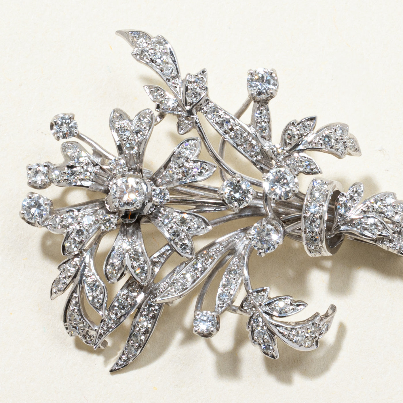Diamond Floral Bouquet Brooch | 1.74ctw