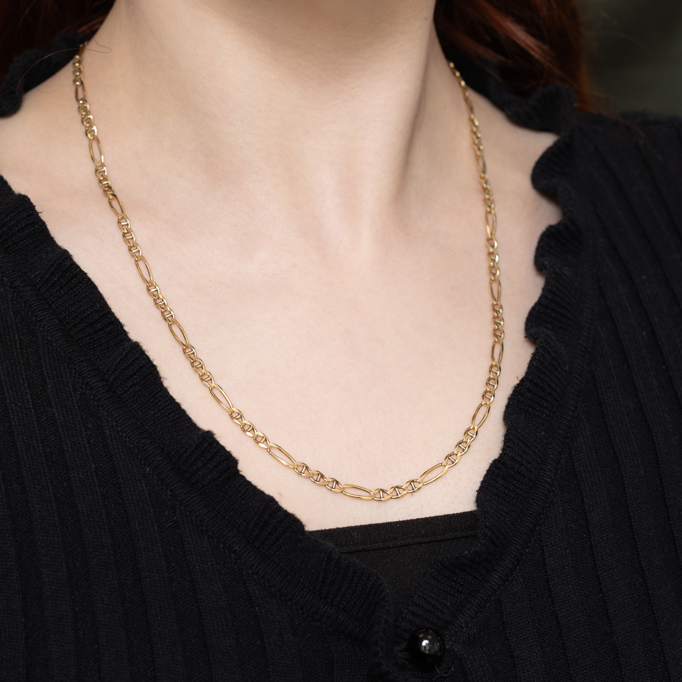 10K Yellow Gold Figarucci Chain | 22"