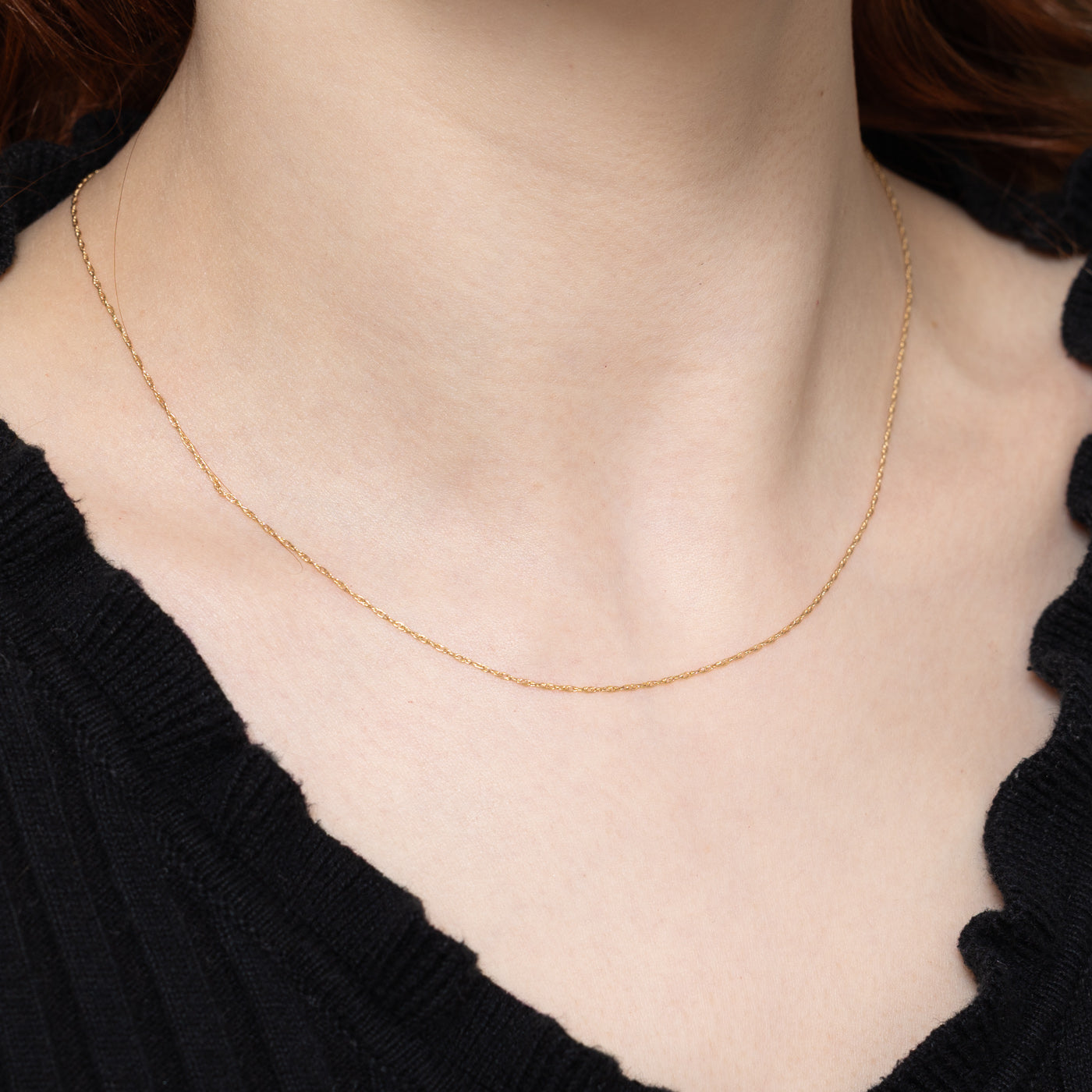 10K Yellow Gold Singapore Chain | 17"