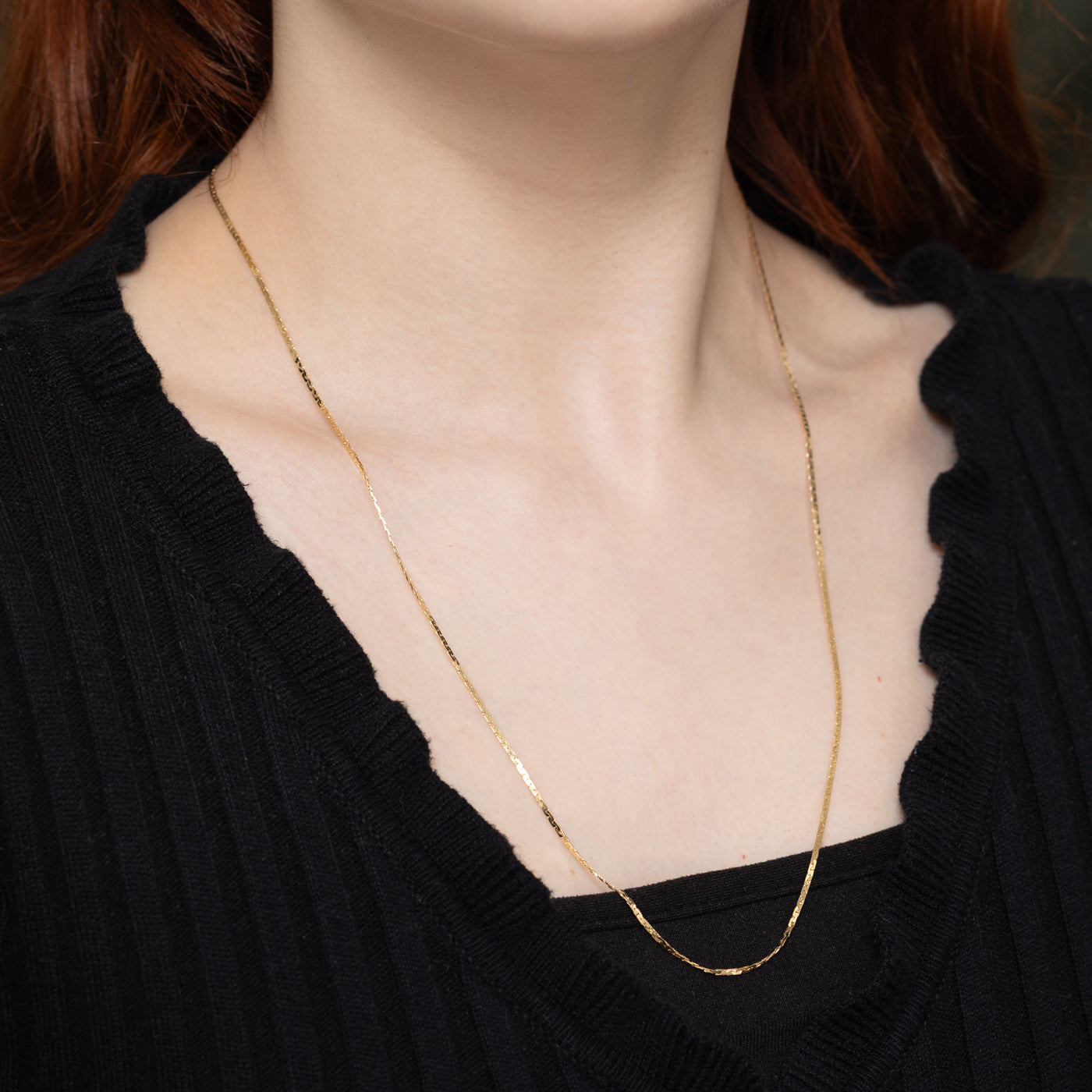 10K Yellow Gold C Link Chain | 22"