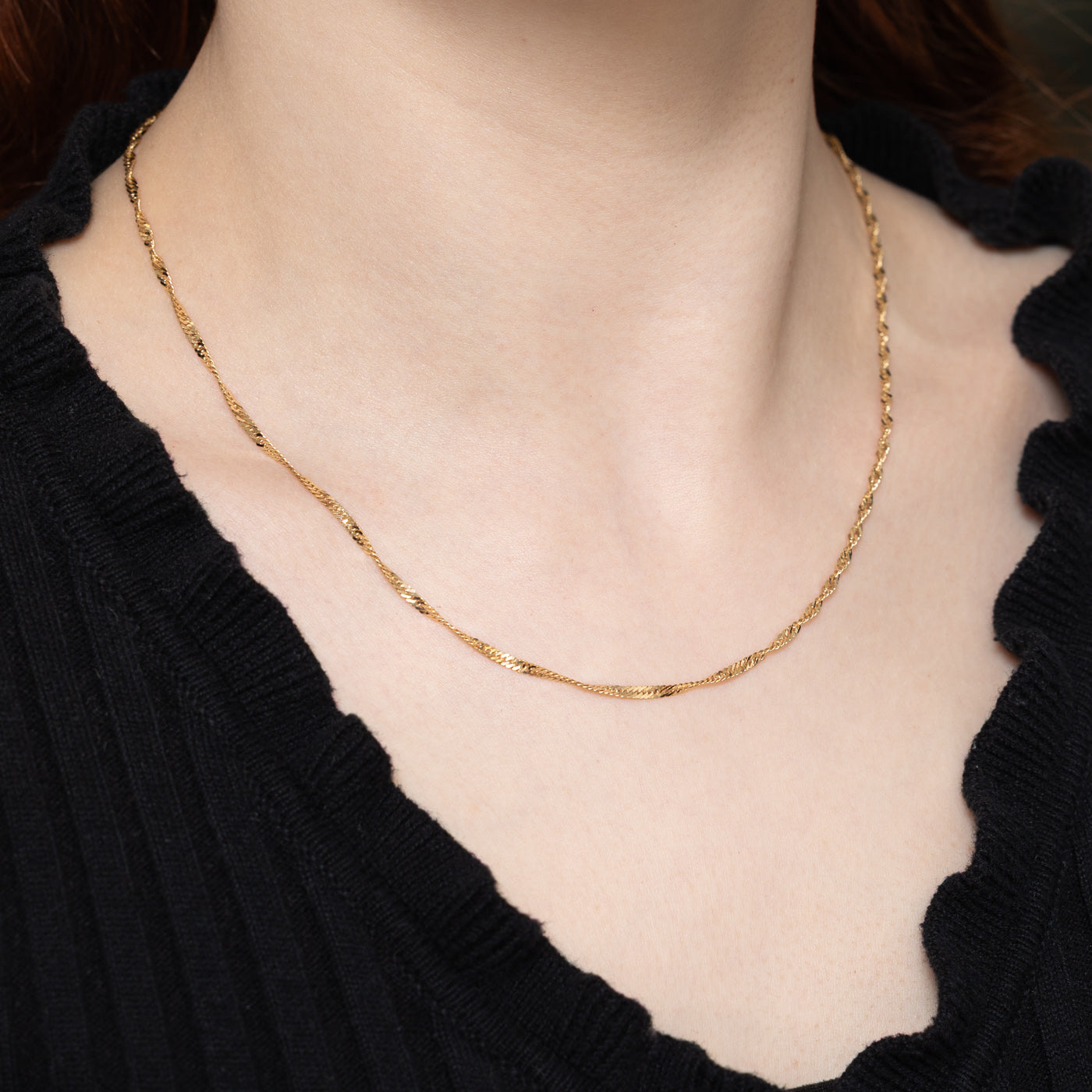 14K Yellow Gold Singapore Chain | 18"