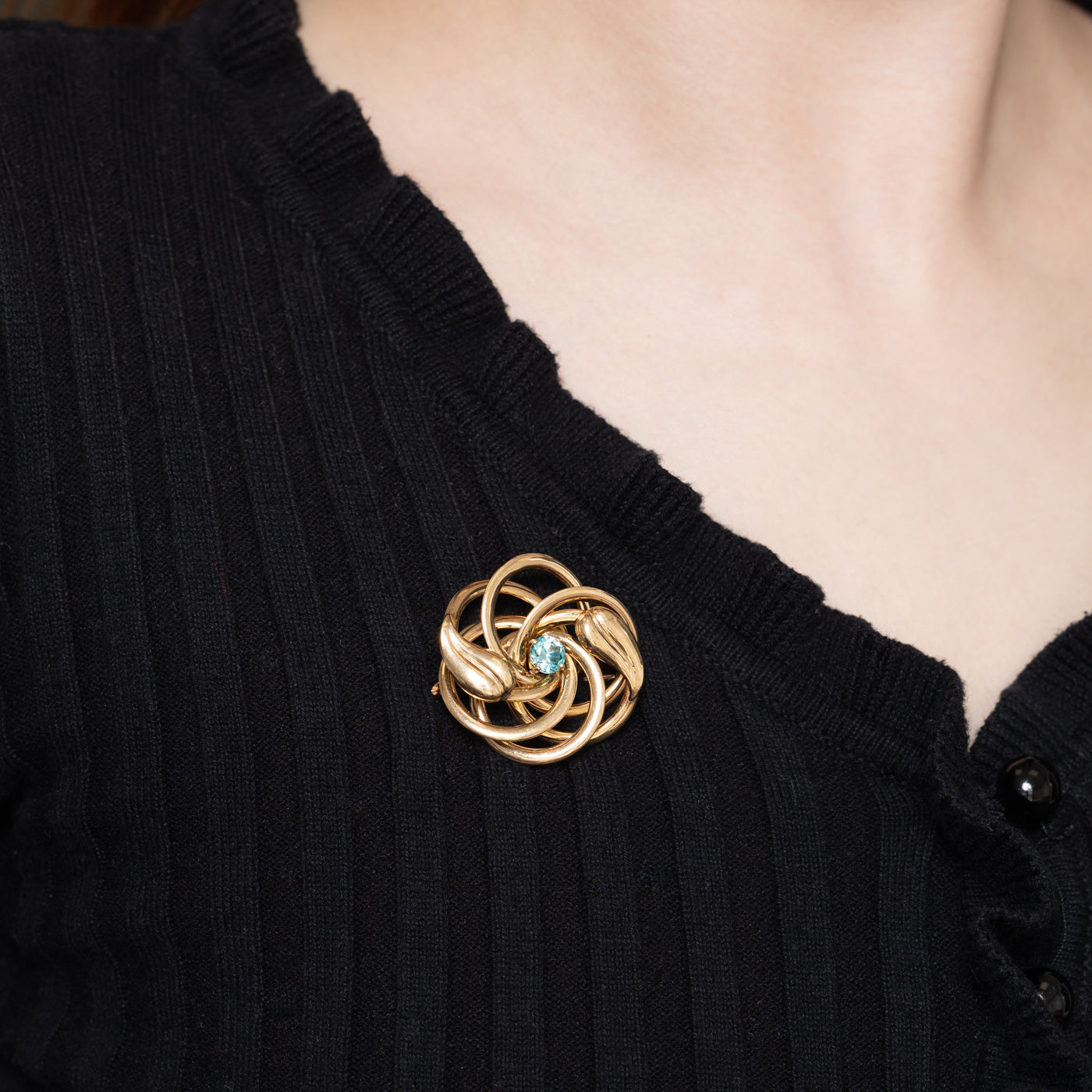 'Birks' Zircon Floral Brooch | 1.28ct