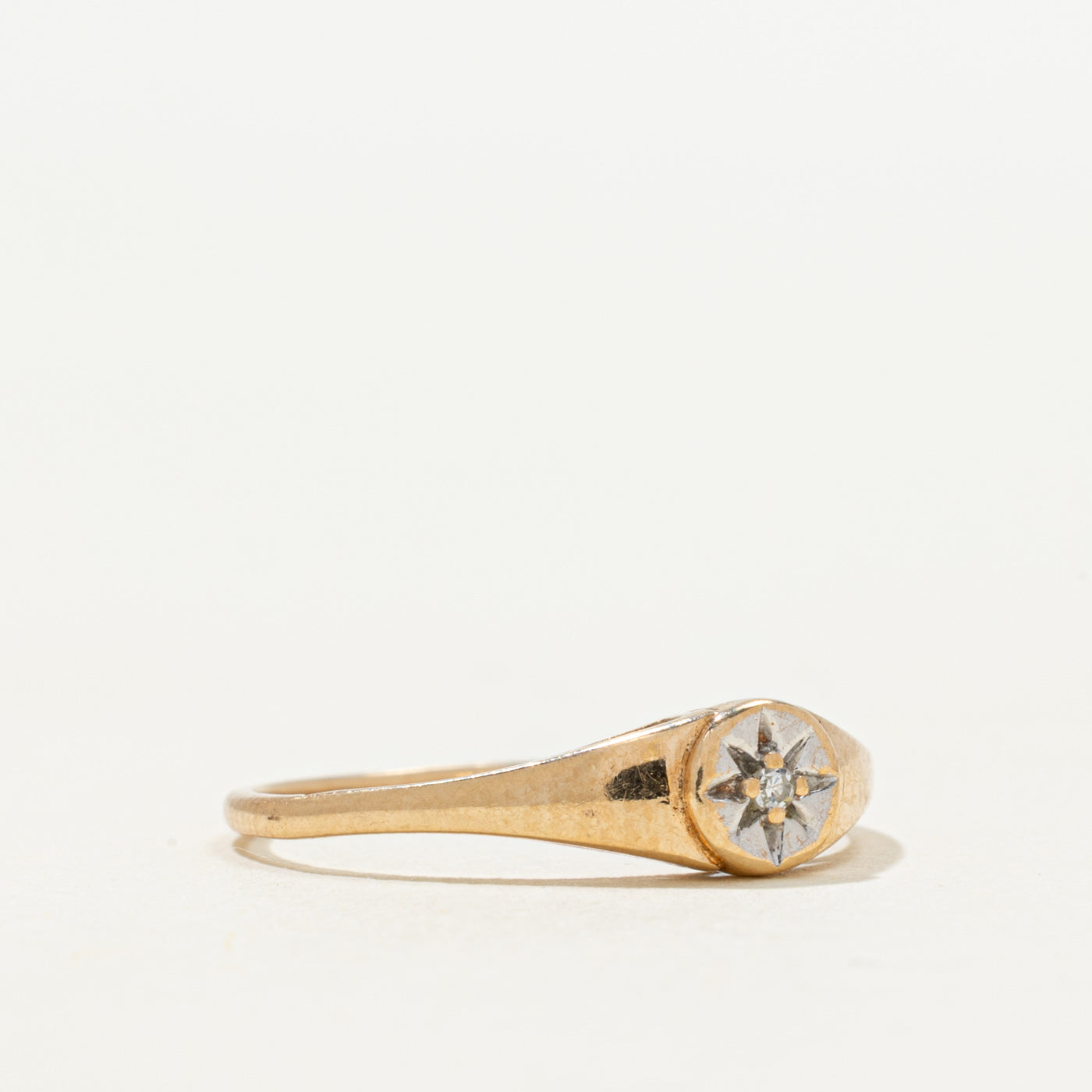 Star Set Diamond Tapered Ring | 0.005ct | SZ 5.25