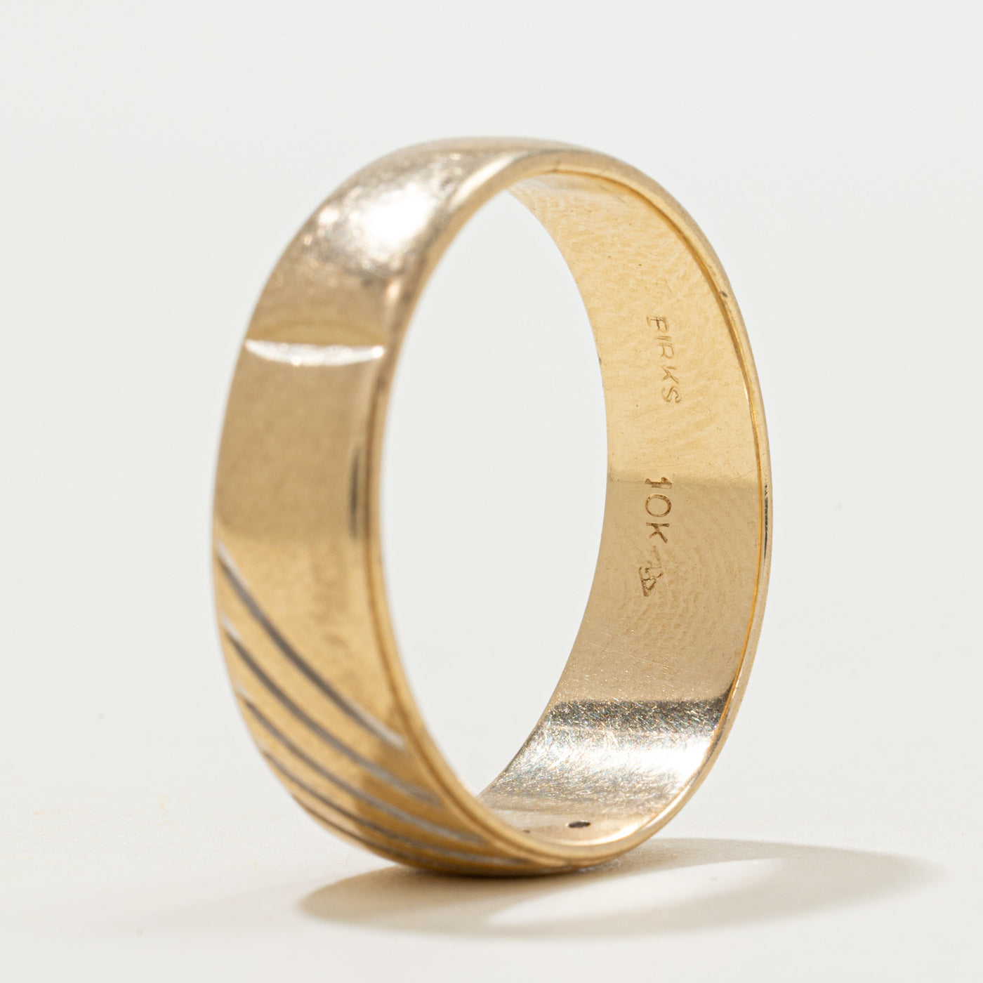 'Birks' Diamond Engraved Band | 0.02ctw | SZ 9.25