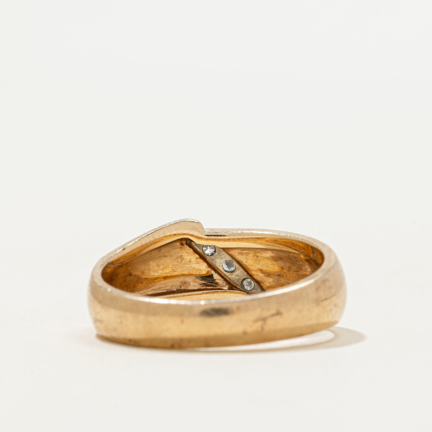 'Birks' Diagonal Set Diamond Band | 0.02ct | SZ 6
