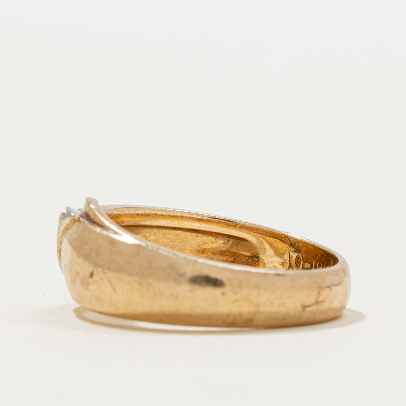 'Birks' Diagonal Set Diamond Band | 0.02ct | SZ 6