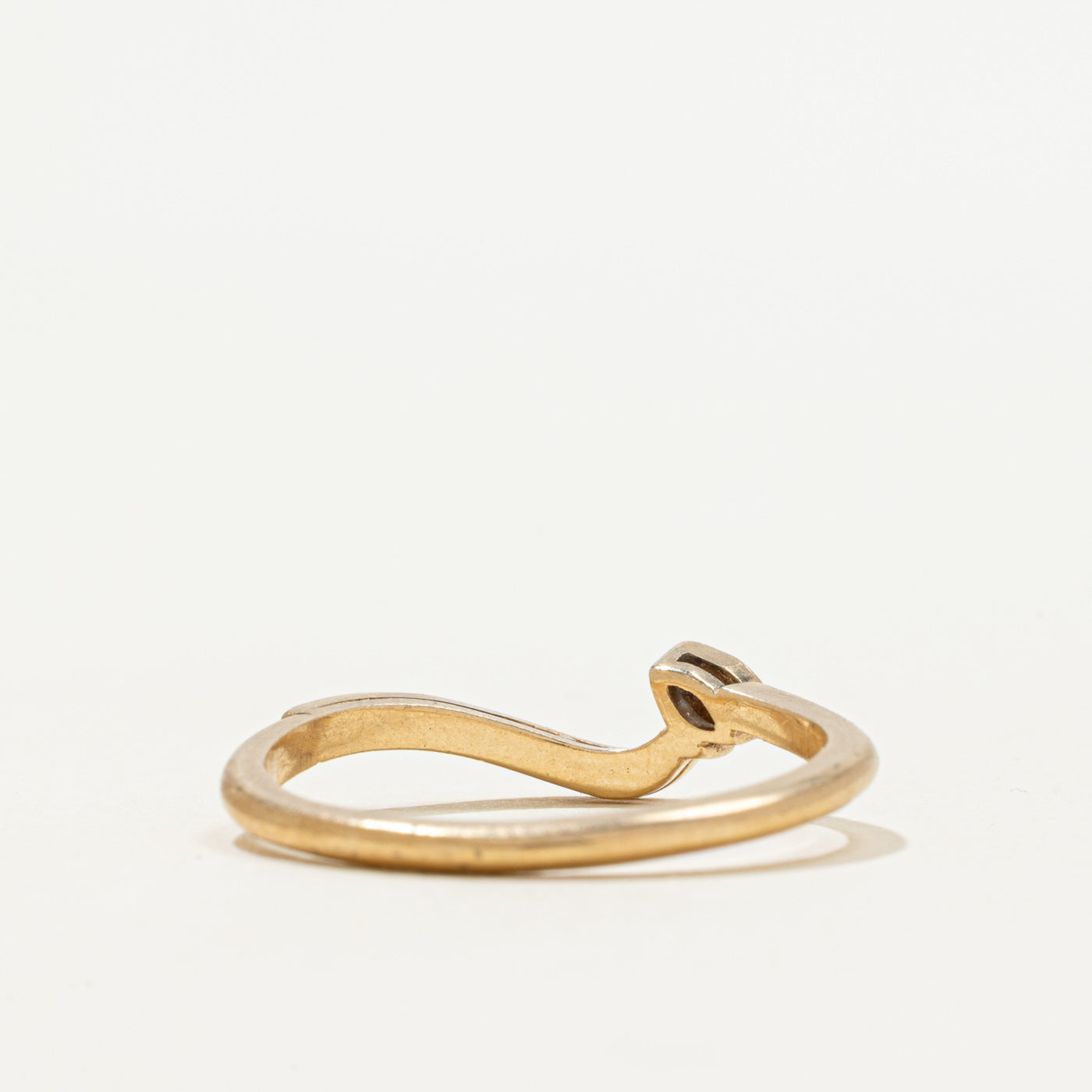 Single-Stone Diamond Thin Curved Ring | 0.006ct | SZ 8