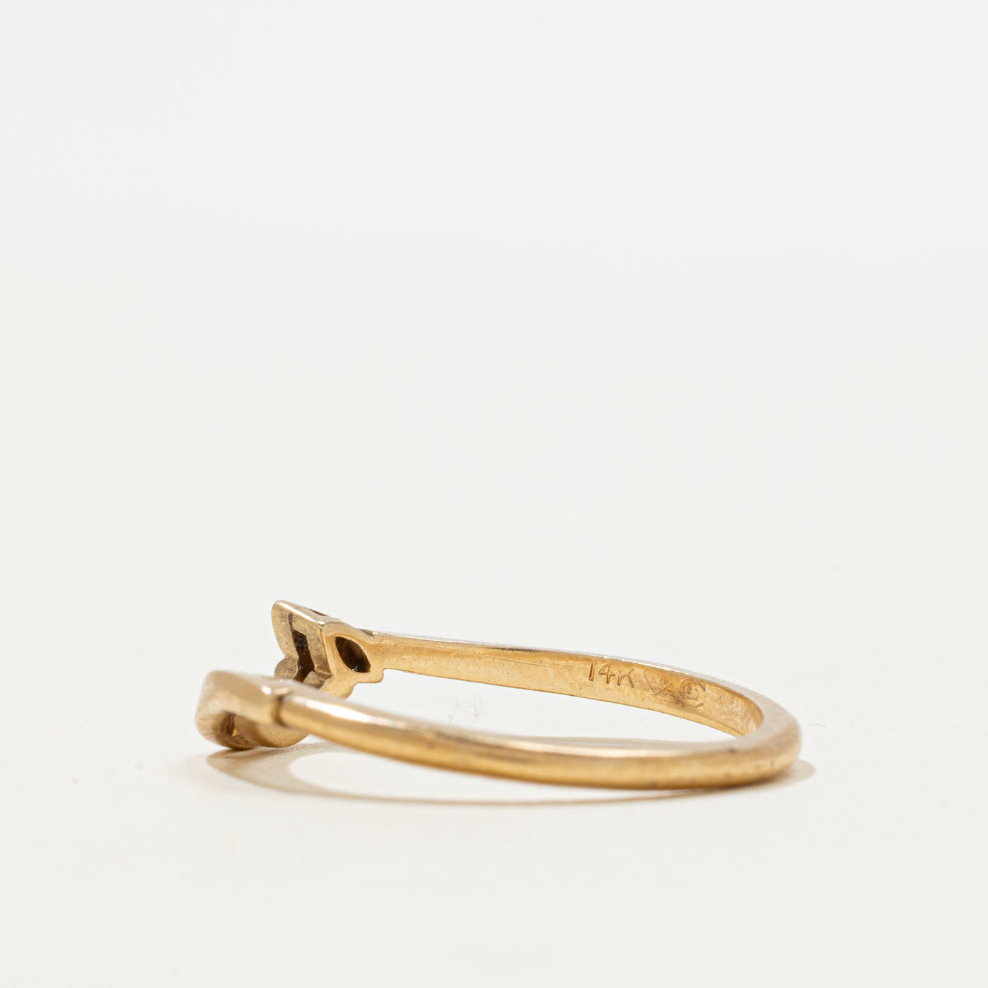 Single-Stone Diamond Thin Curved Ring | 0.006ct | SZ 8