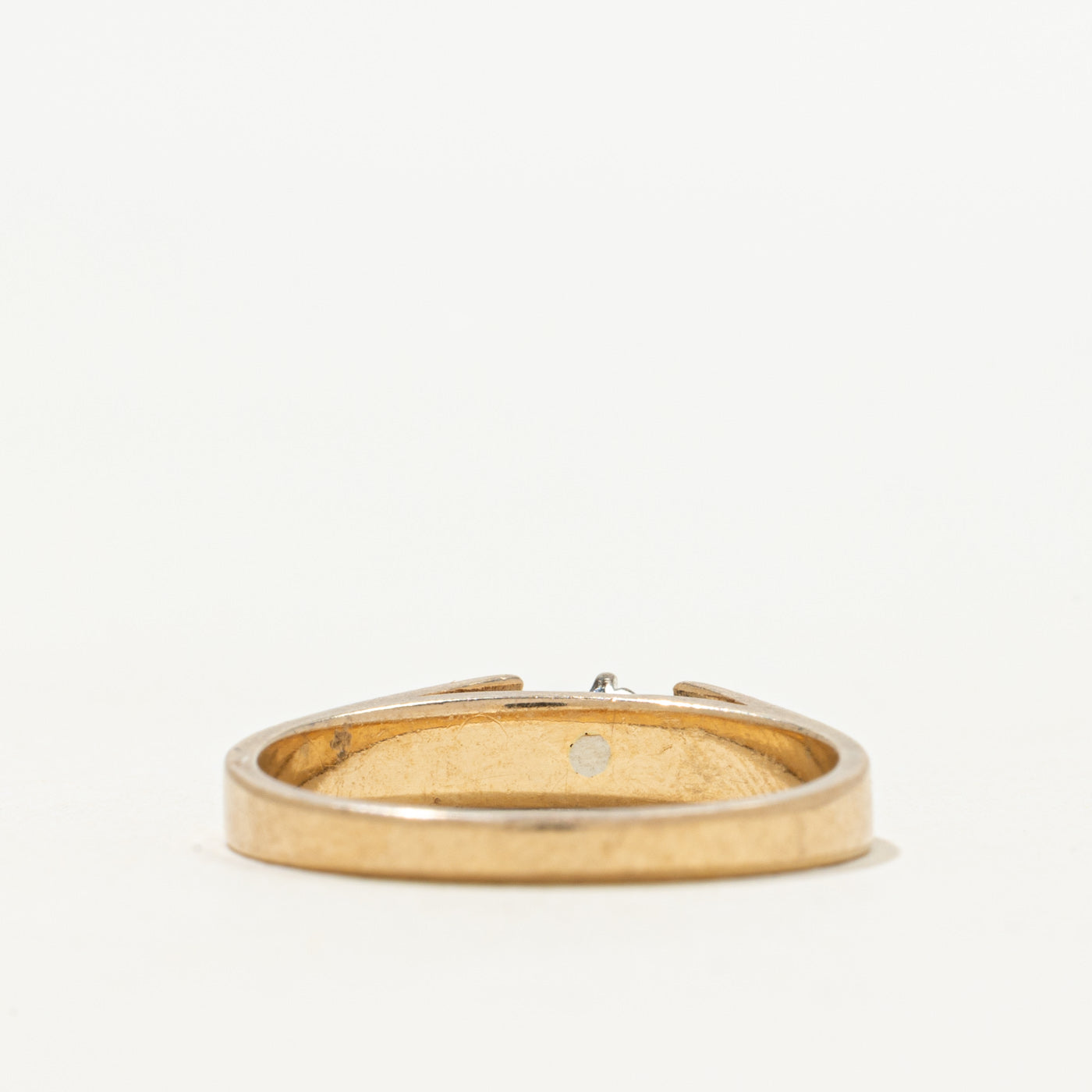 Solitaire Diamond Textured Petite Ring | 0.01ct | SZ 6.25
