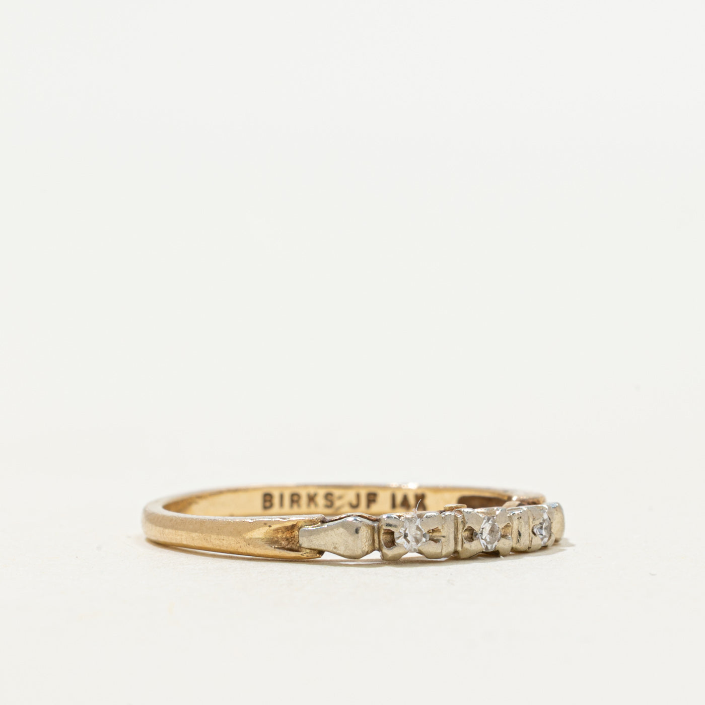 'Birks' Diamond Thin Ring | 0.02ct | SZ 6