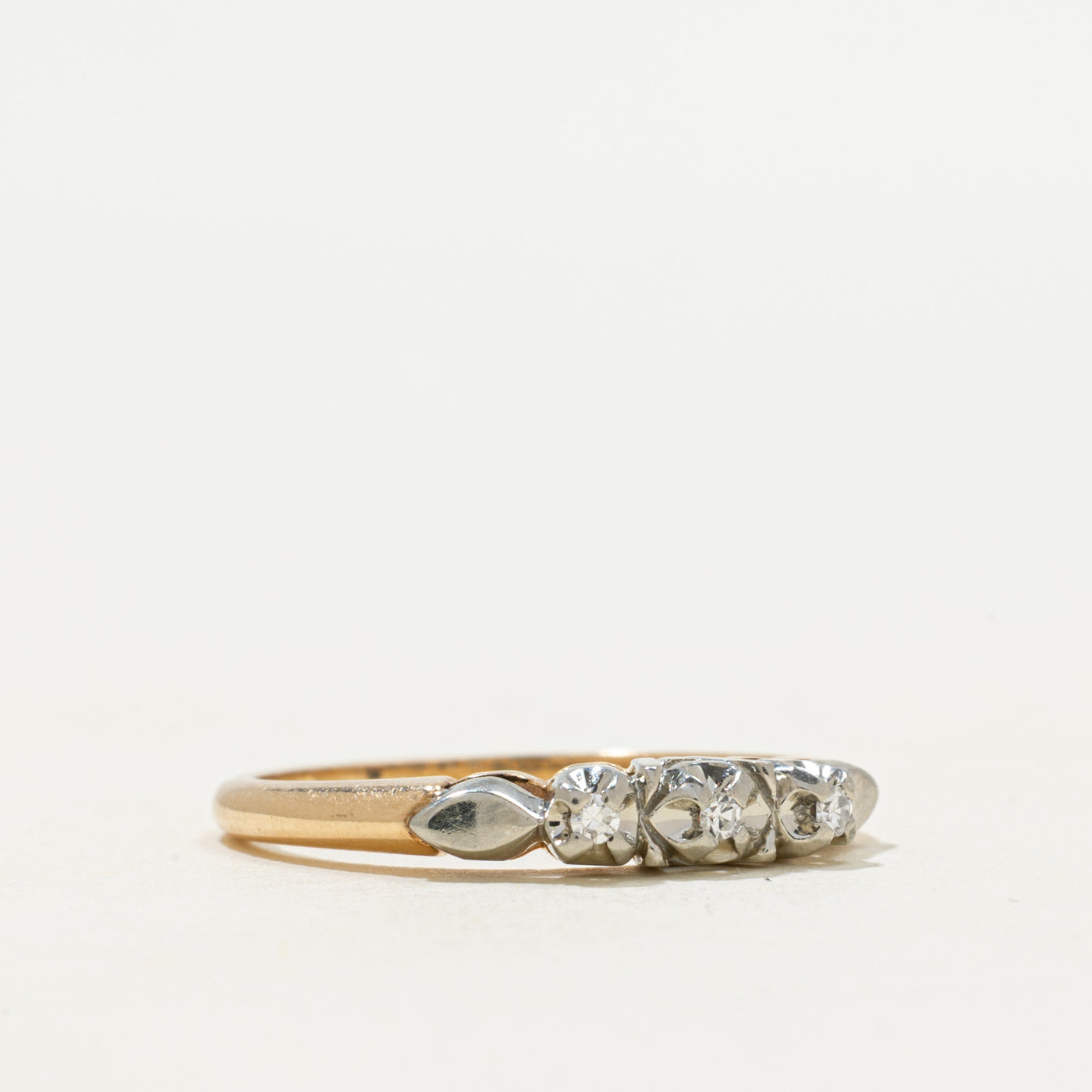 Three Stone Diamond Petite Ring | 0.02ctw | SZ 6.25