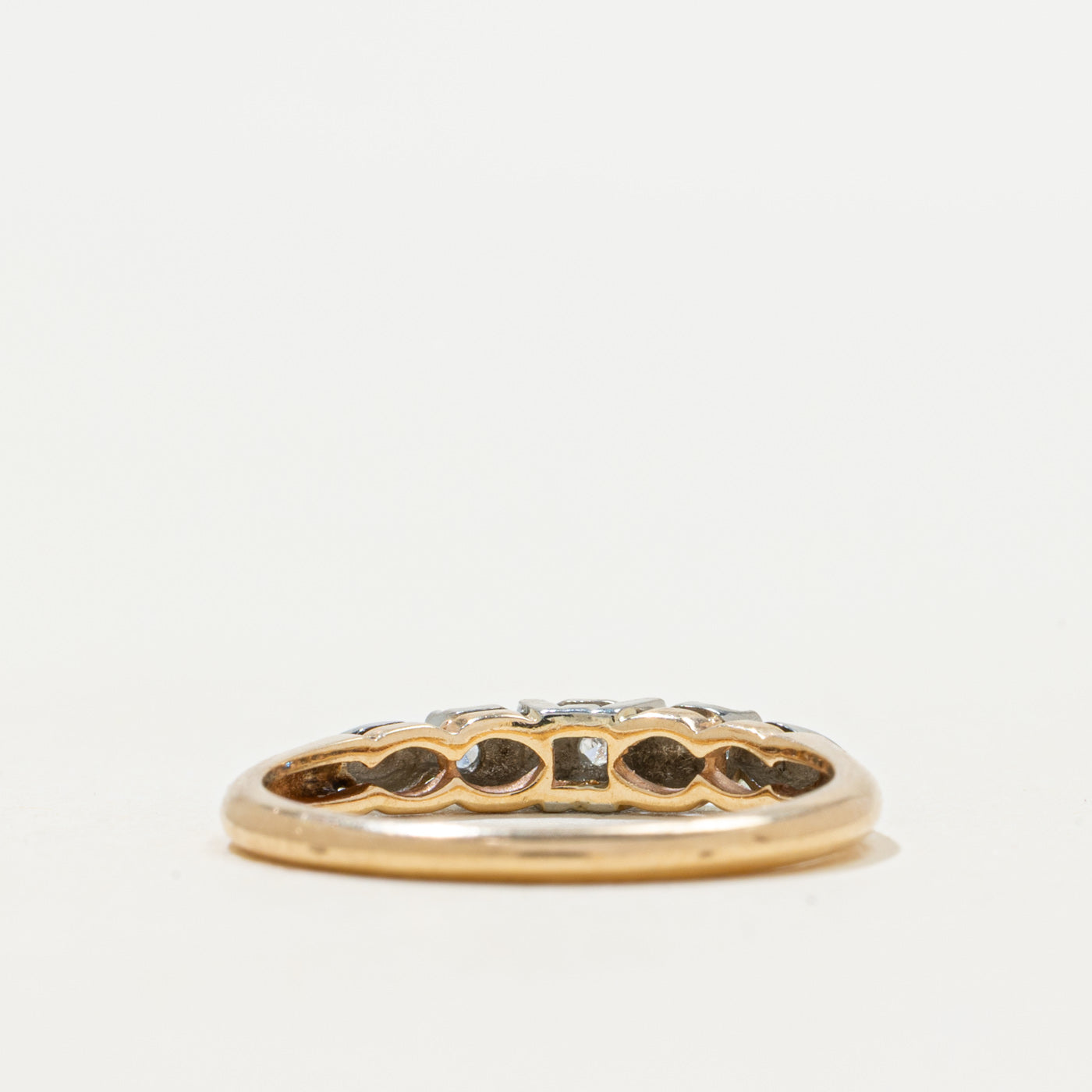 Three Stone Diamond Petite Ring | 0.02ctw | SZ 6.25