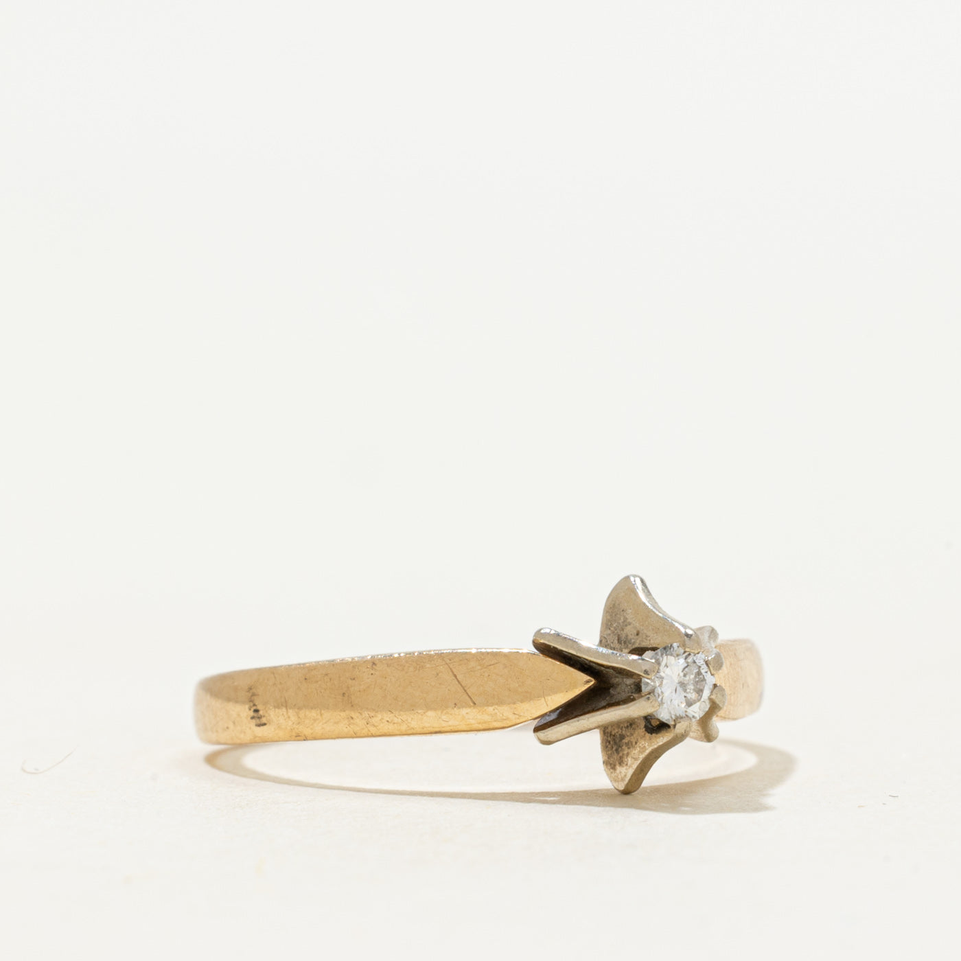 'Birks' Solitaire Diamond Petite Ring | 0.04ct | SZ 6.25