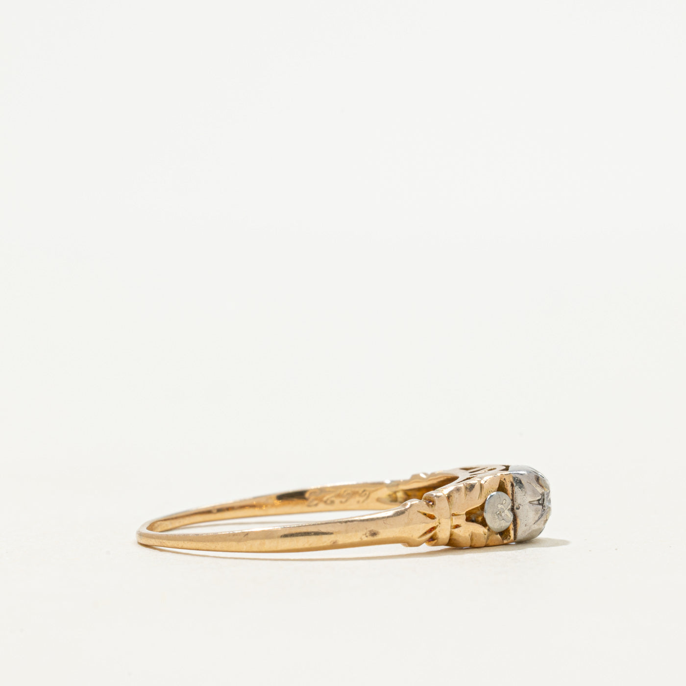 'Birks' Vintage Solitaire Diamond Petite Ring | 0.06ct | SZ 9