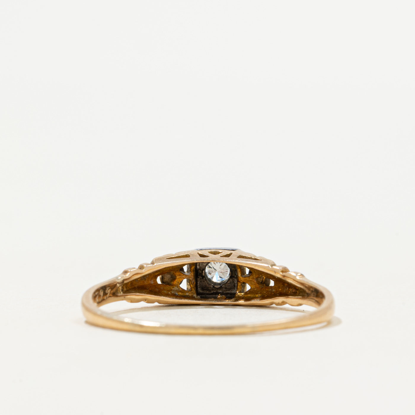 'Birks' Vintage Solitaire Diamond Petite Ring | 0.06ct | SZ 9