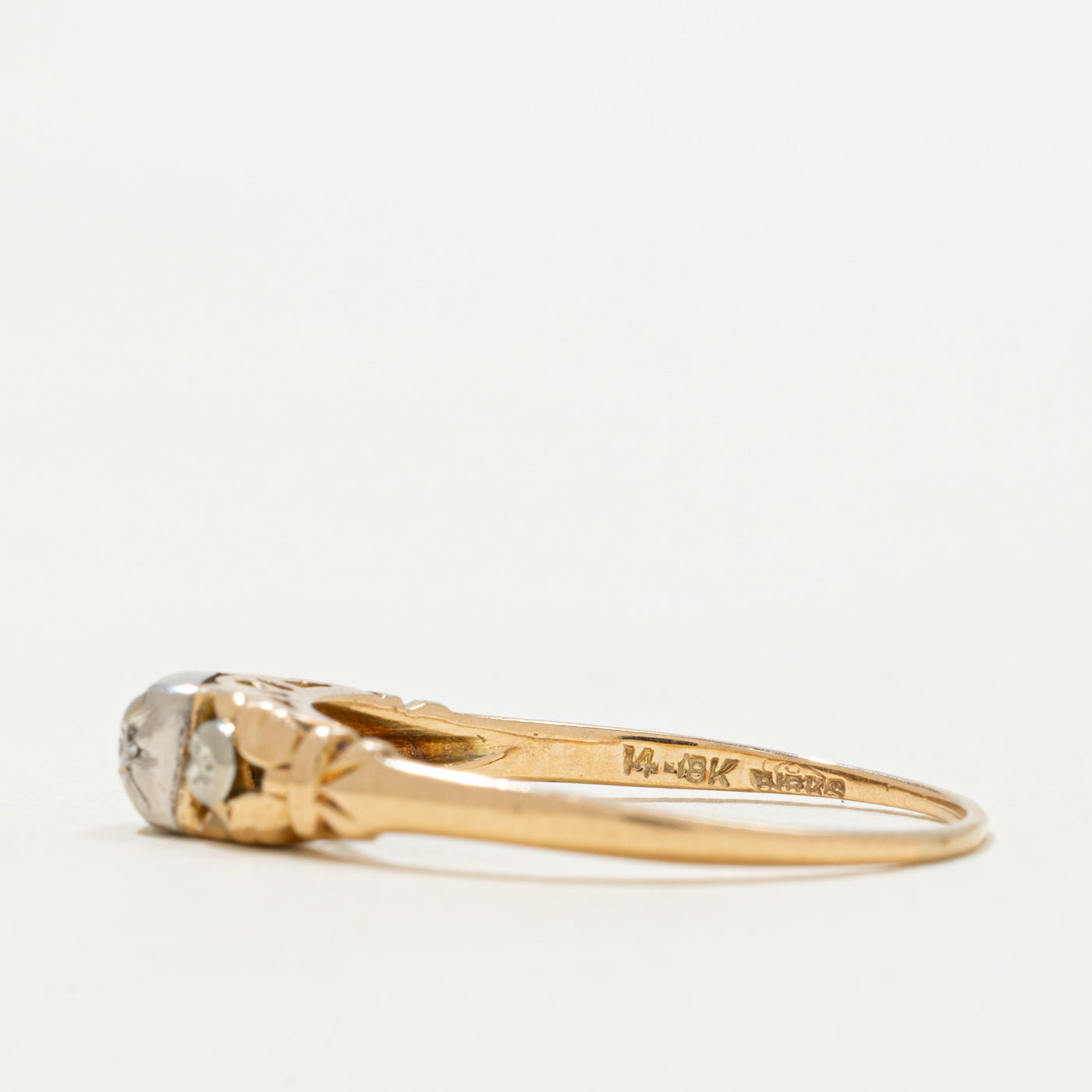'Birks' Vintage Solitaire Diamond Petite Ring | 0.06ct | SZ 9