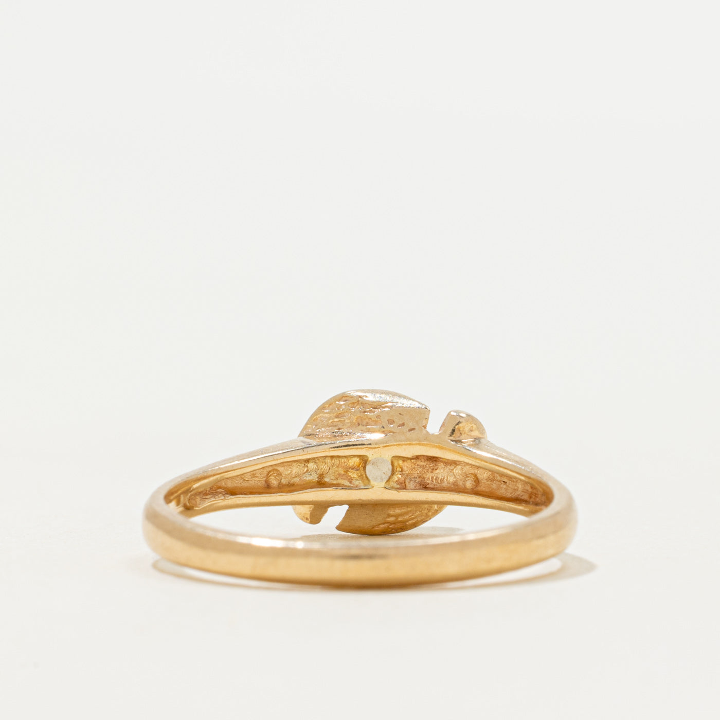 'Birks' Solitaire Diamond Textured Ring | 0.07ct | SZ 6.75