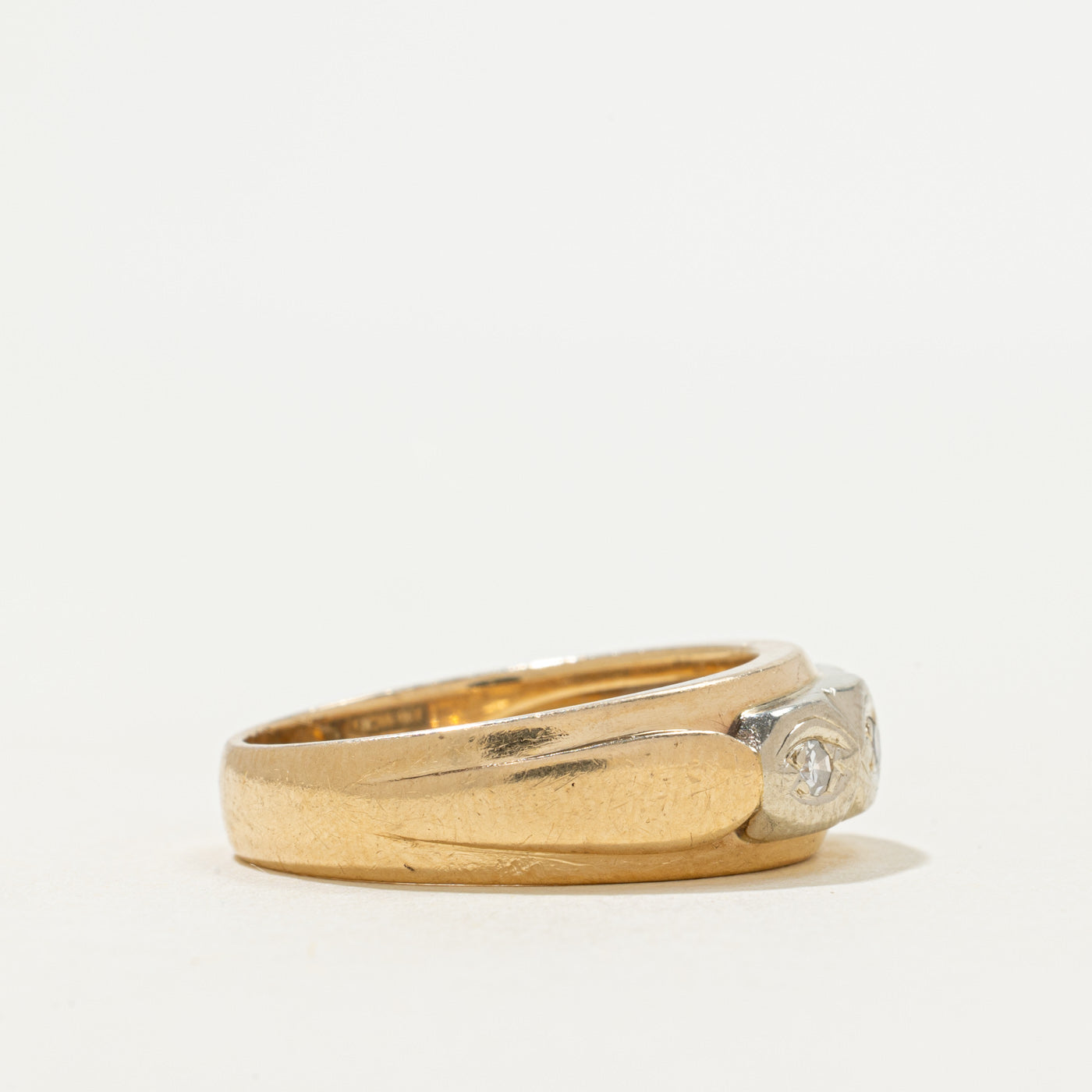 'Birks' Two-Tone Diamond Band | 0.08ctw | SZ 8.75