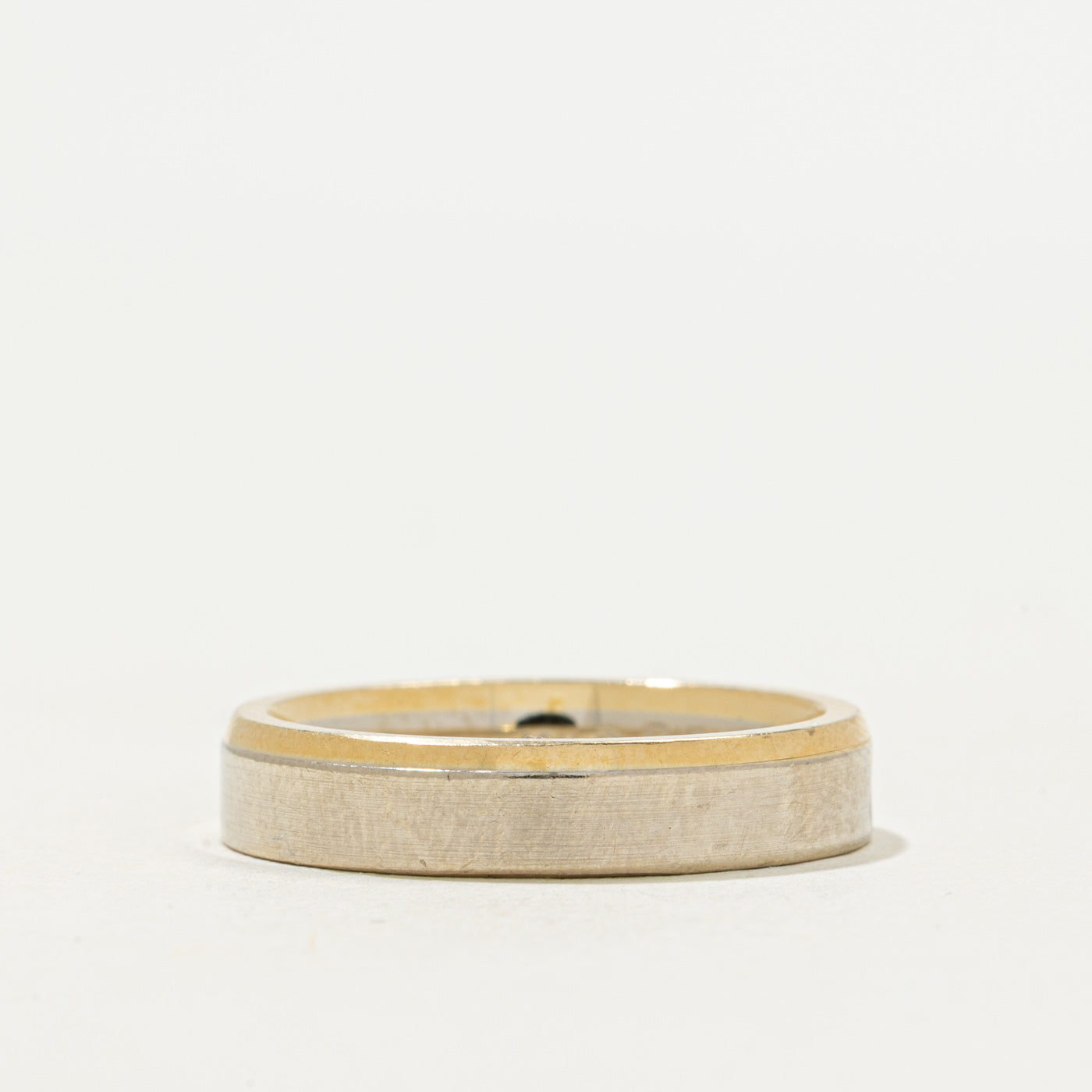'Birks' 18k Two-Tone Flush Set Diamond Band | 0.06ct | 4.05mm | SZ 6.25